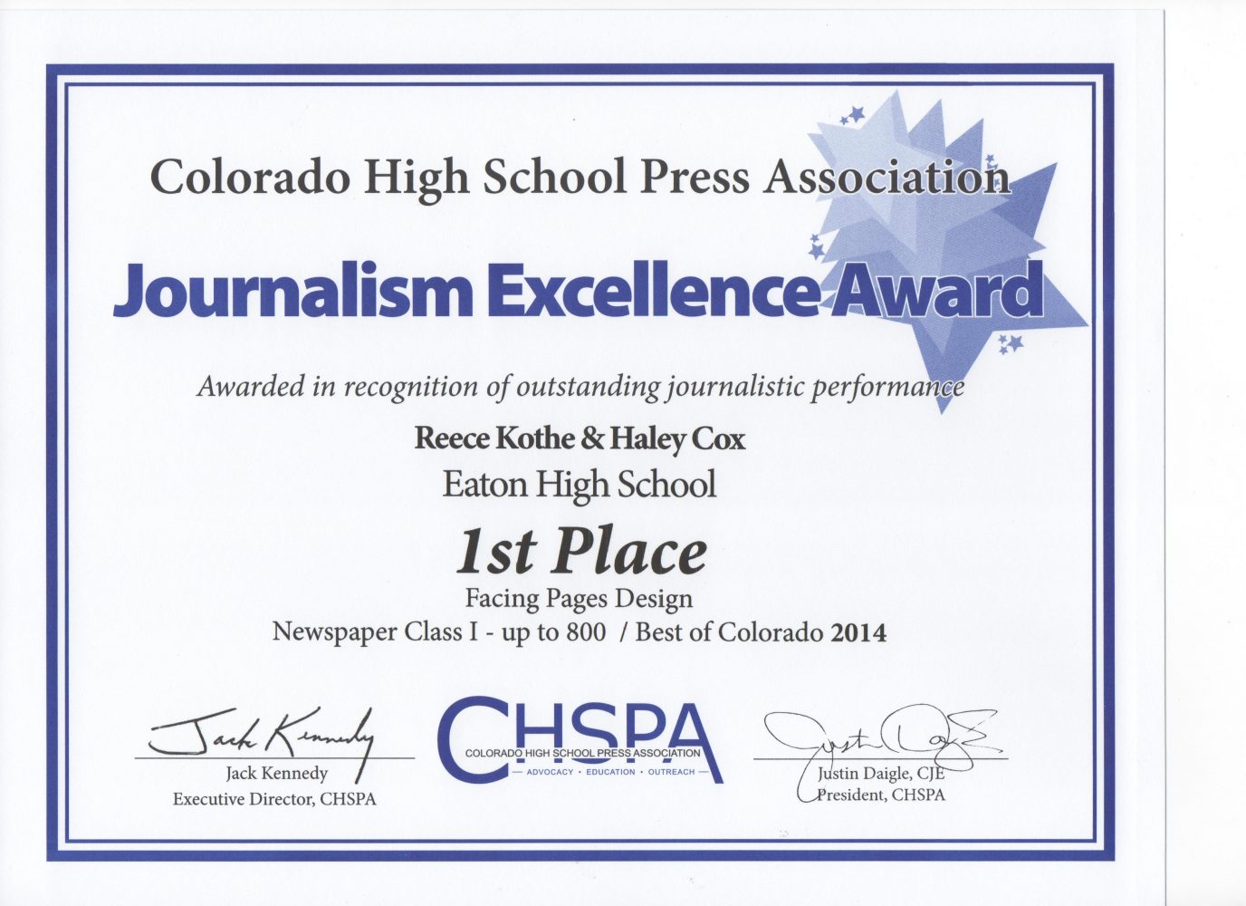 Red Ink wins 19 CHSPA Best of Colorado Awards