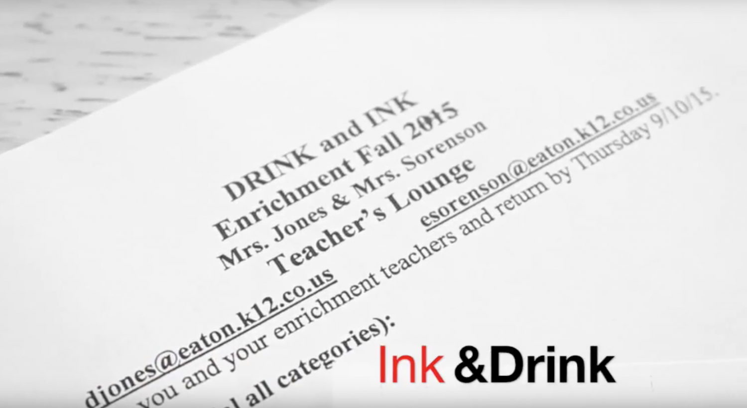 Ink and Drink warms up enrichment: a Morris film