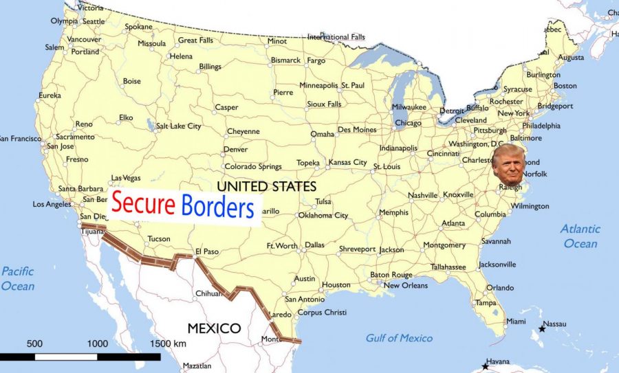 One side of the border