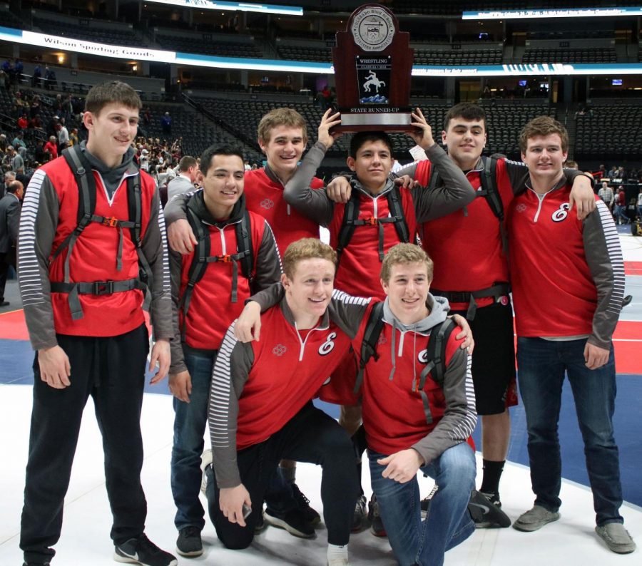 Wrestling places second at state