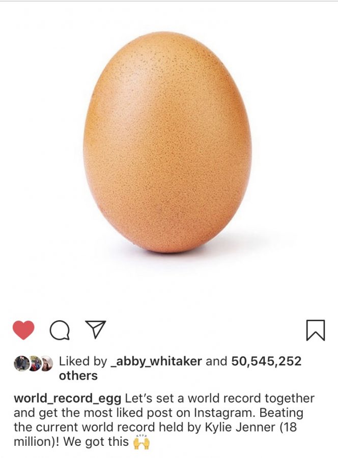 Egg surpasses Kylie Jenner in Instagram likes this week