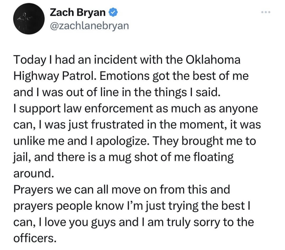 Zach Bryan is condemned and found in orange