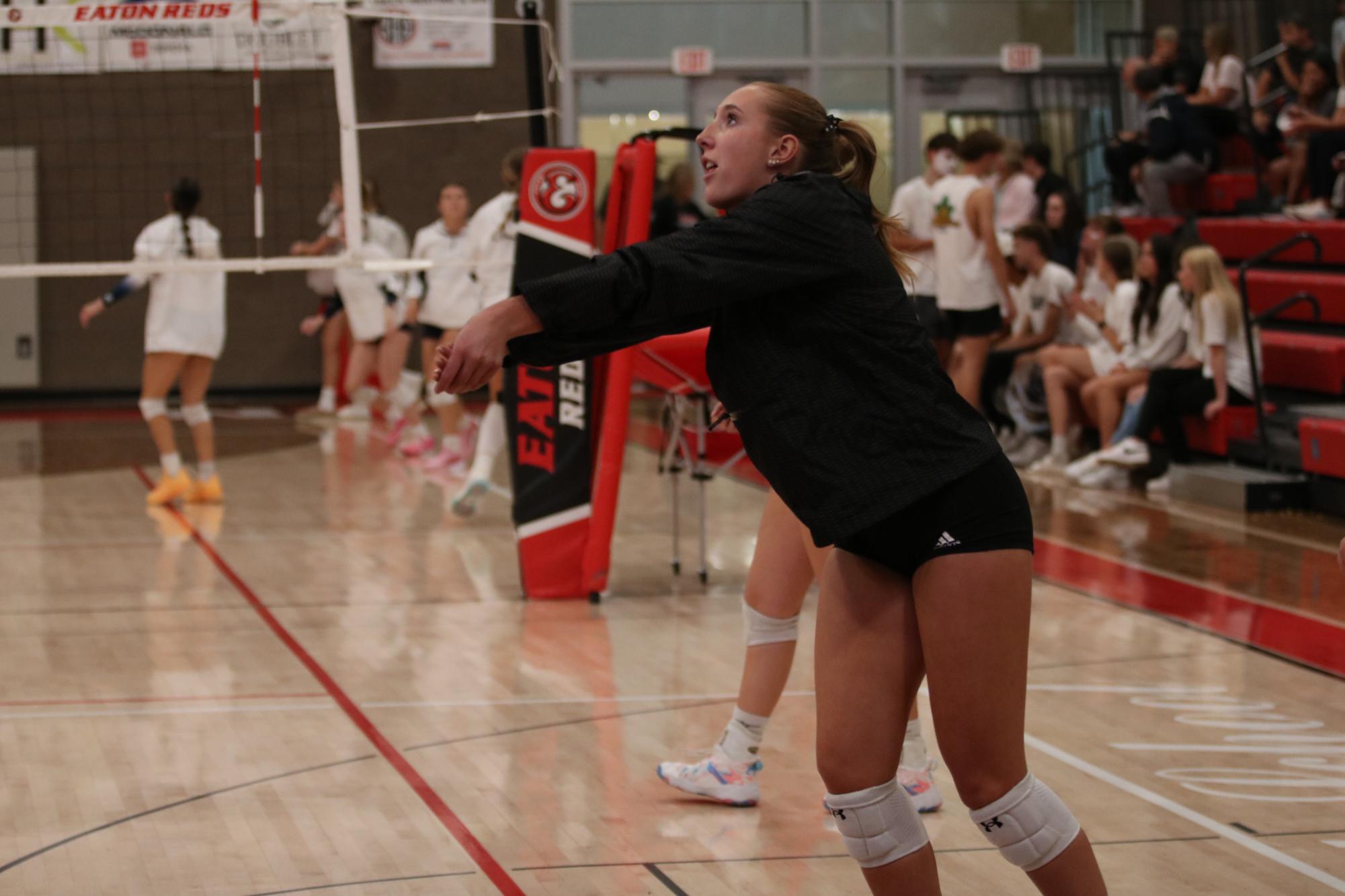 Eaton high school volleyball battles rival team University high school