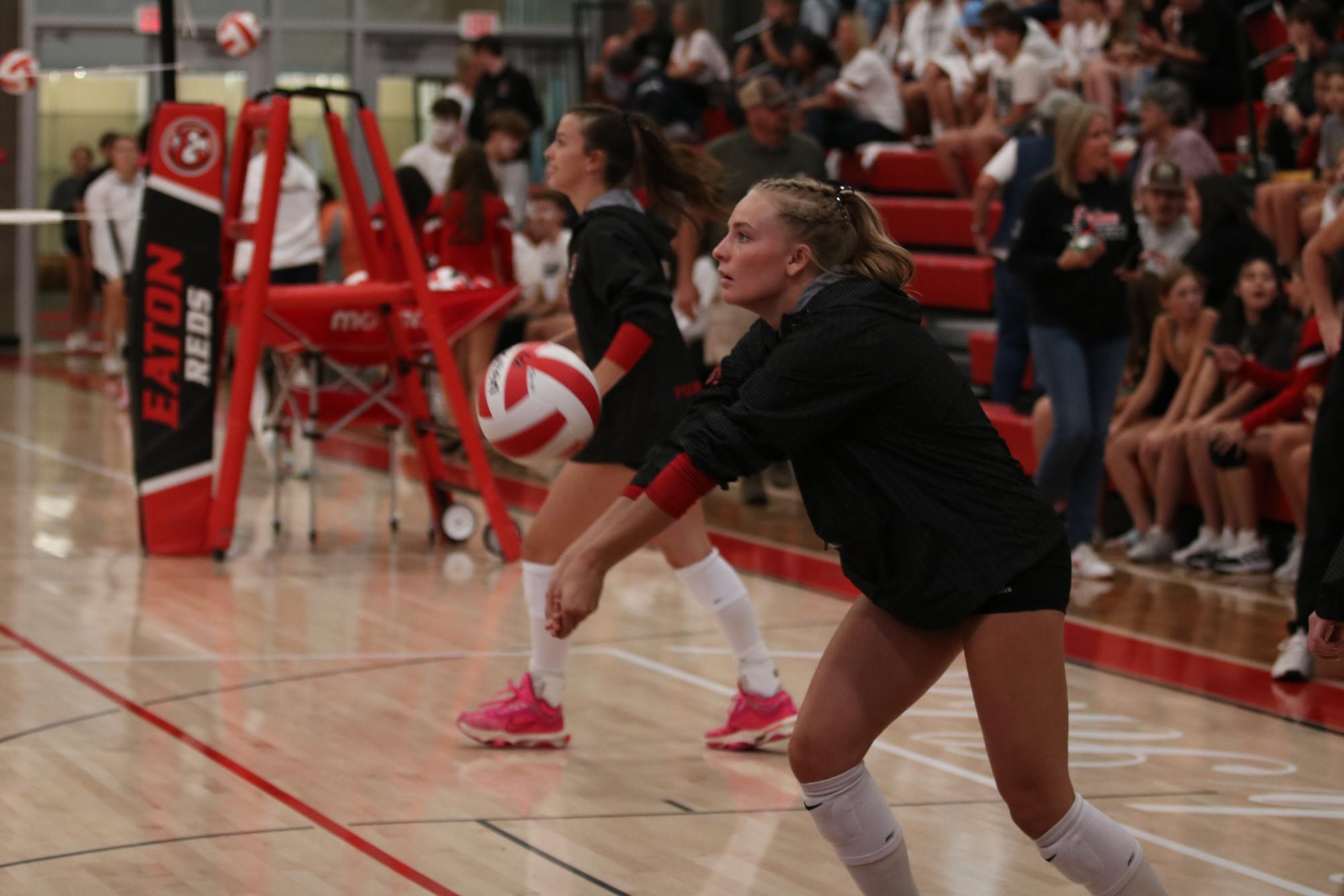 Eaton high school volleyball battles rival team University high school