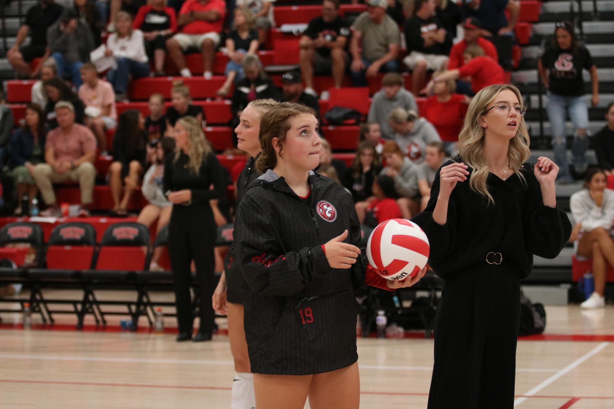 Eaton high school volleyball battles rival team University high school