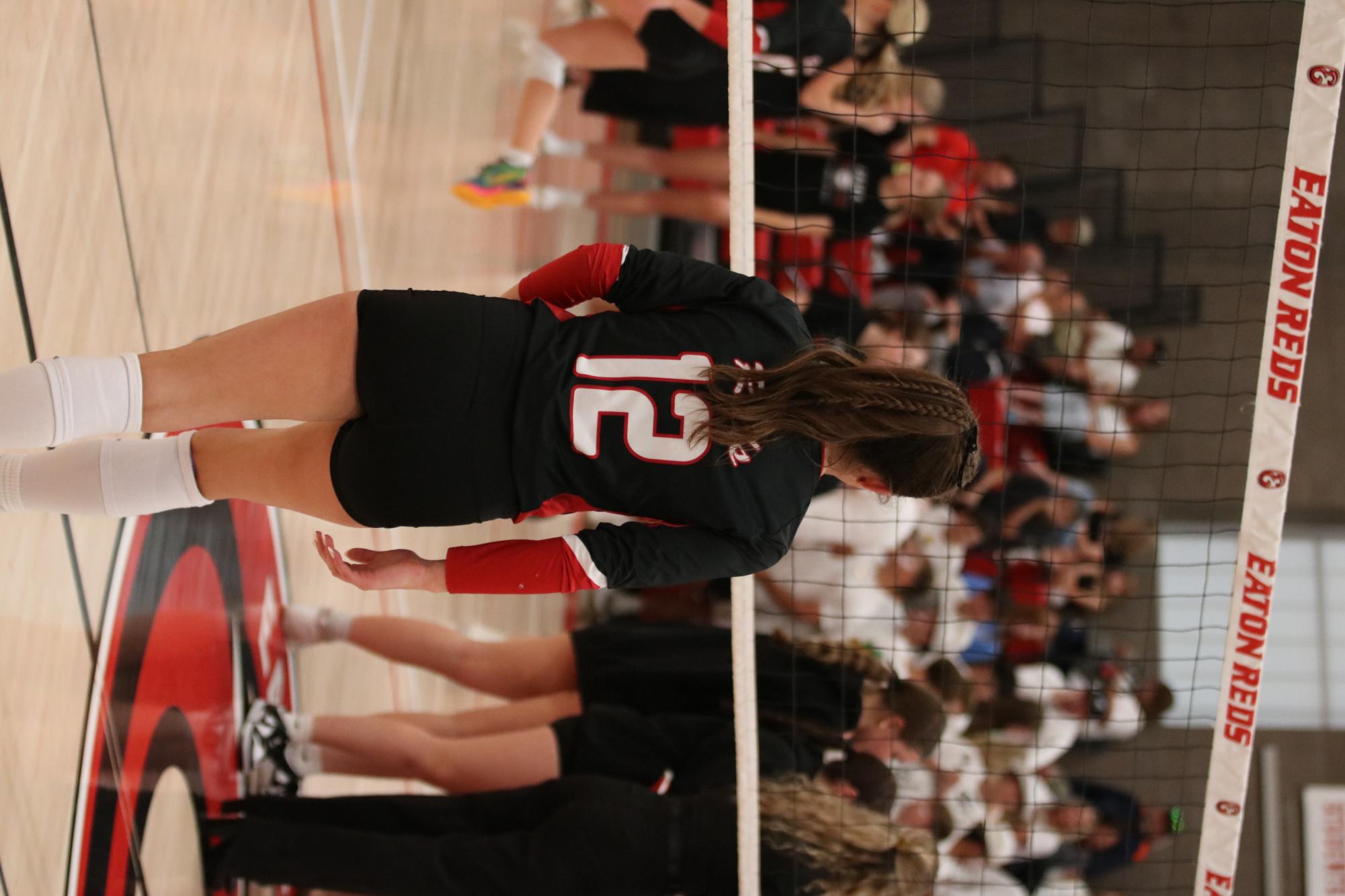 Eaton high school volleyball battles rival team University high school