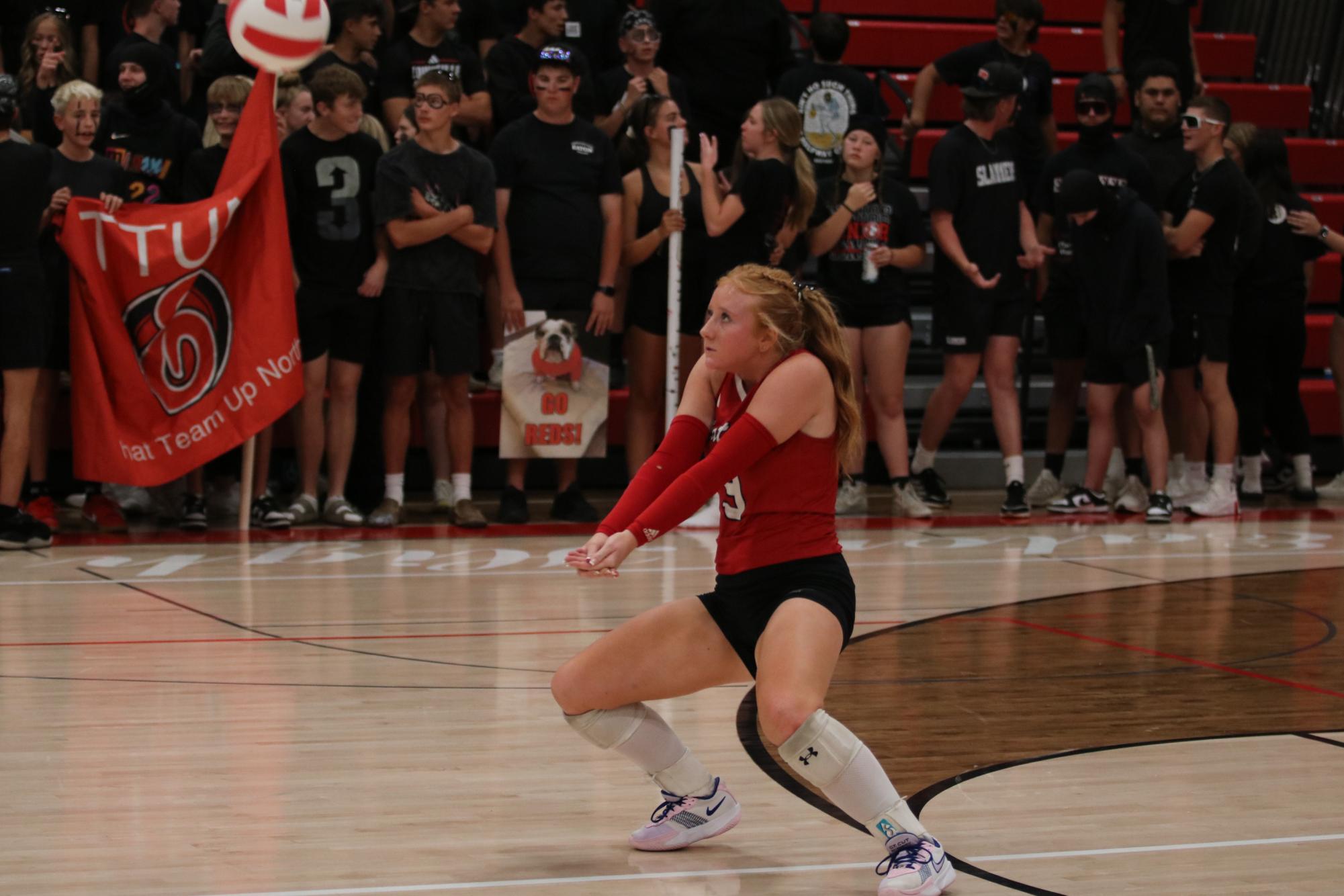 Eaton high school volleyball battles rival team University high school