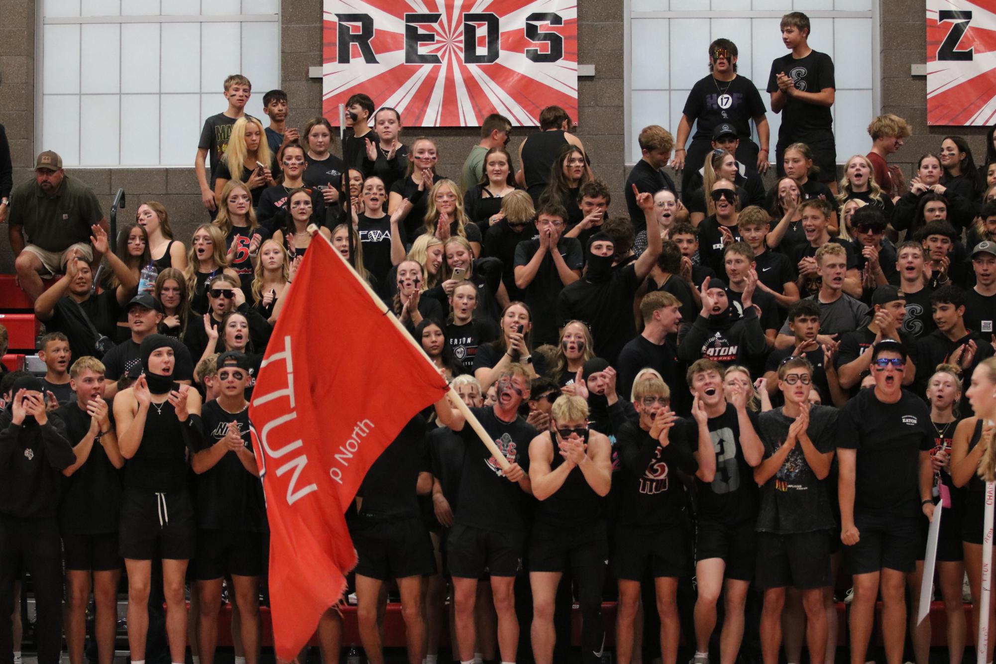 Eaton high school volleyball battles rival team University high school