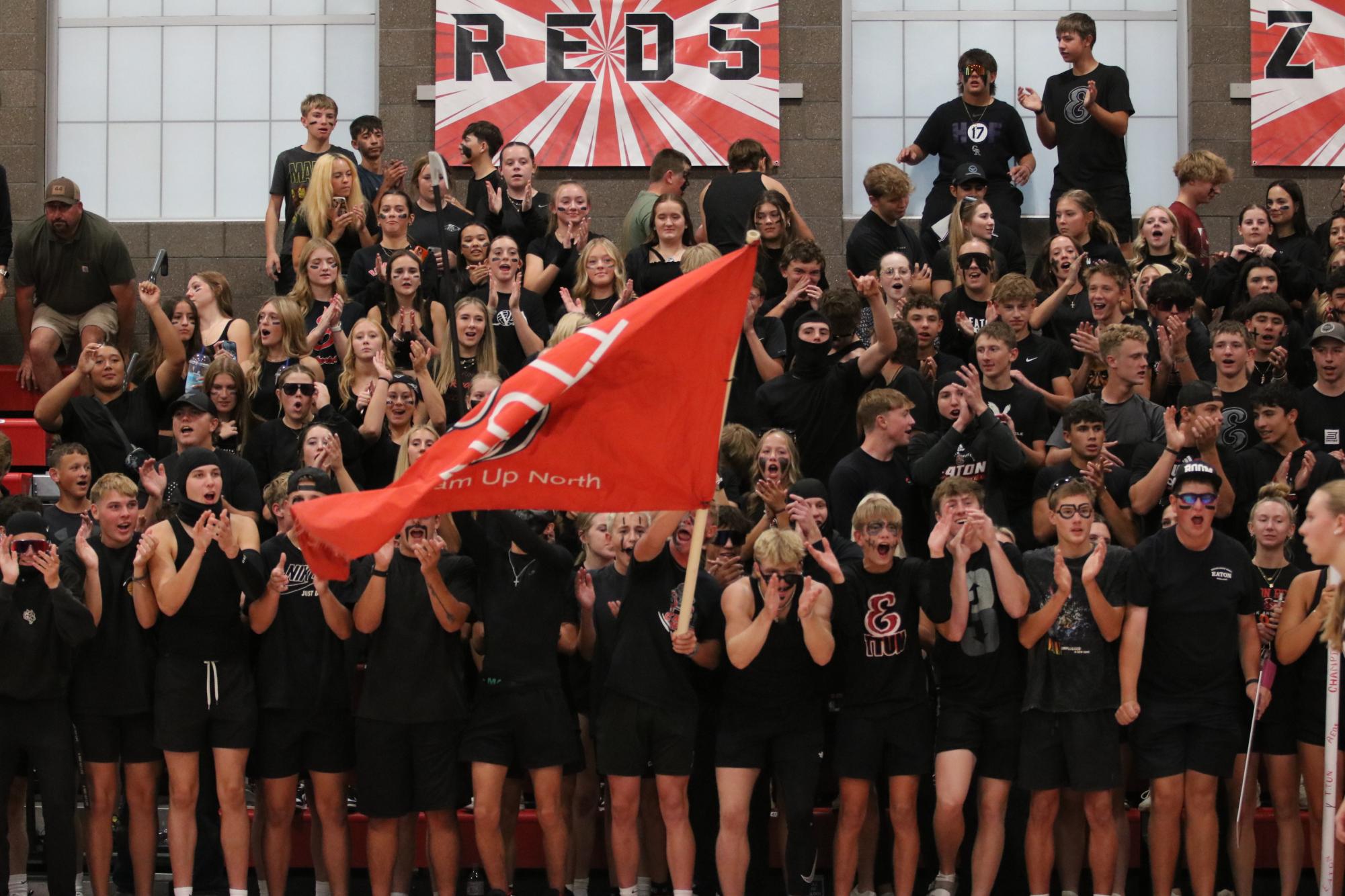 Eaton high school volleyball battles rival team University high school