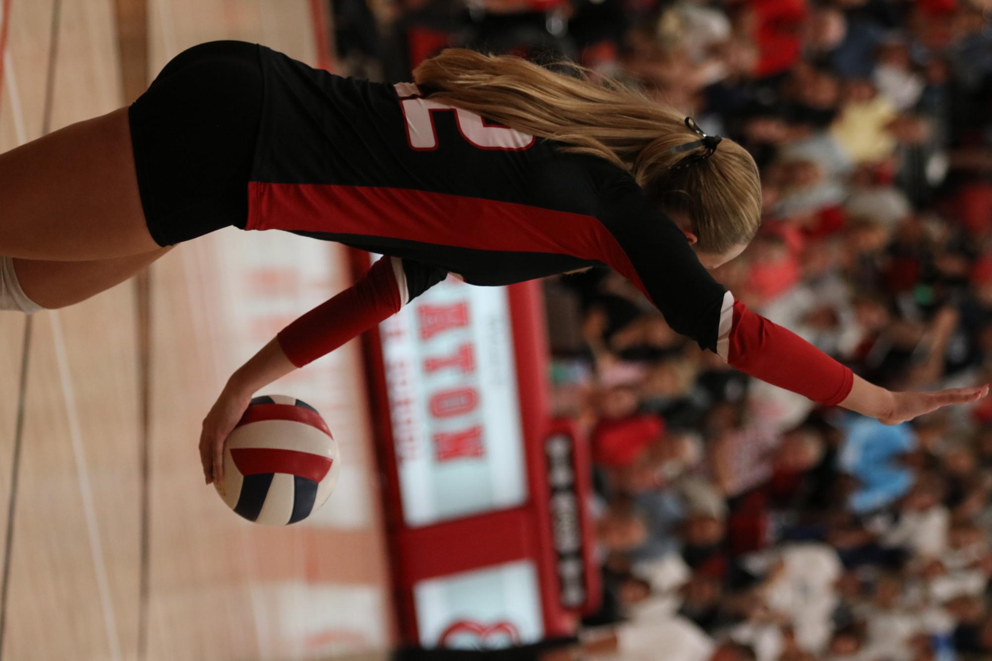 Eaton high school volleyball battles rival team University high school