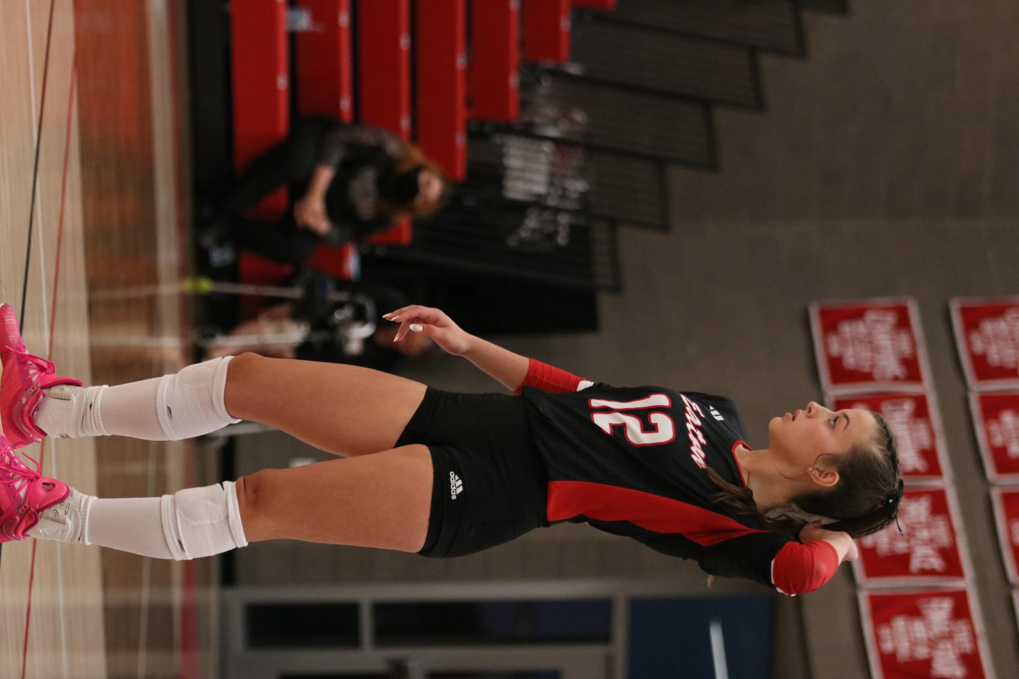 Eaton high school volleyball battles rival team University high school