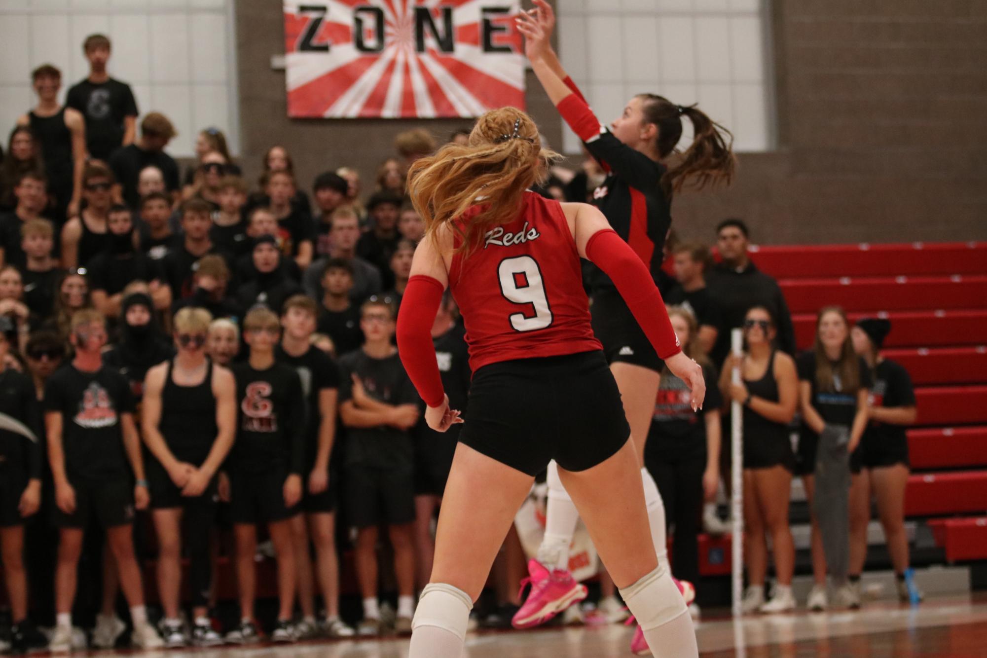 Eaton high school volleyball battles rival team University high school