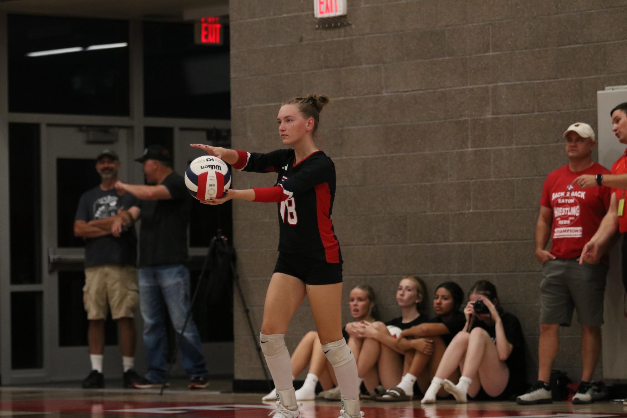 Eaton high school volleyball battles rival team University high school