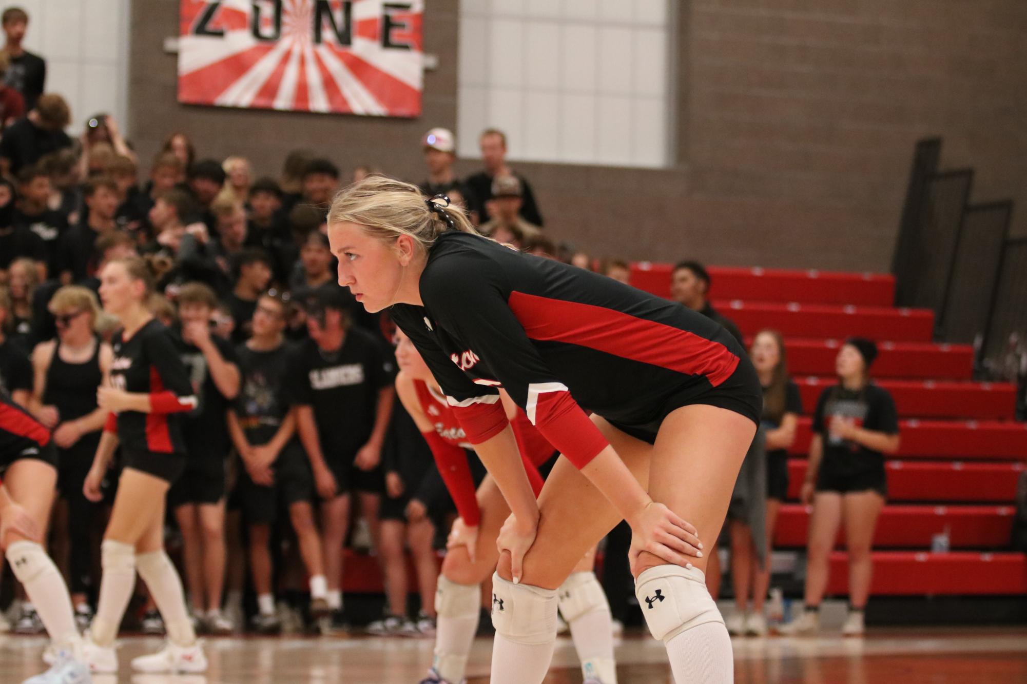 Eaton high school volleyball battles rival team University high school