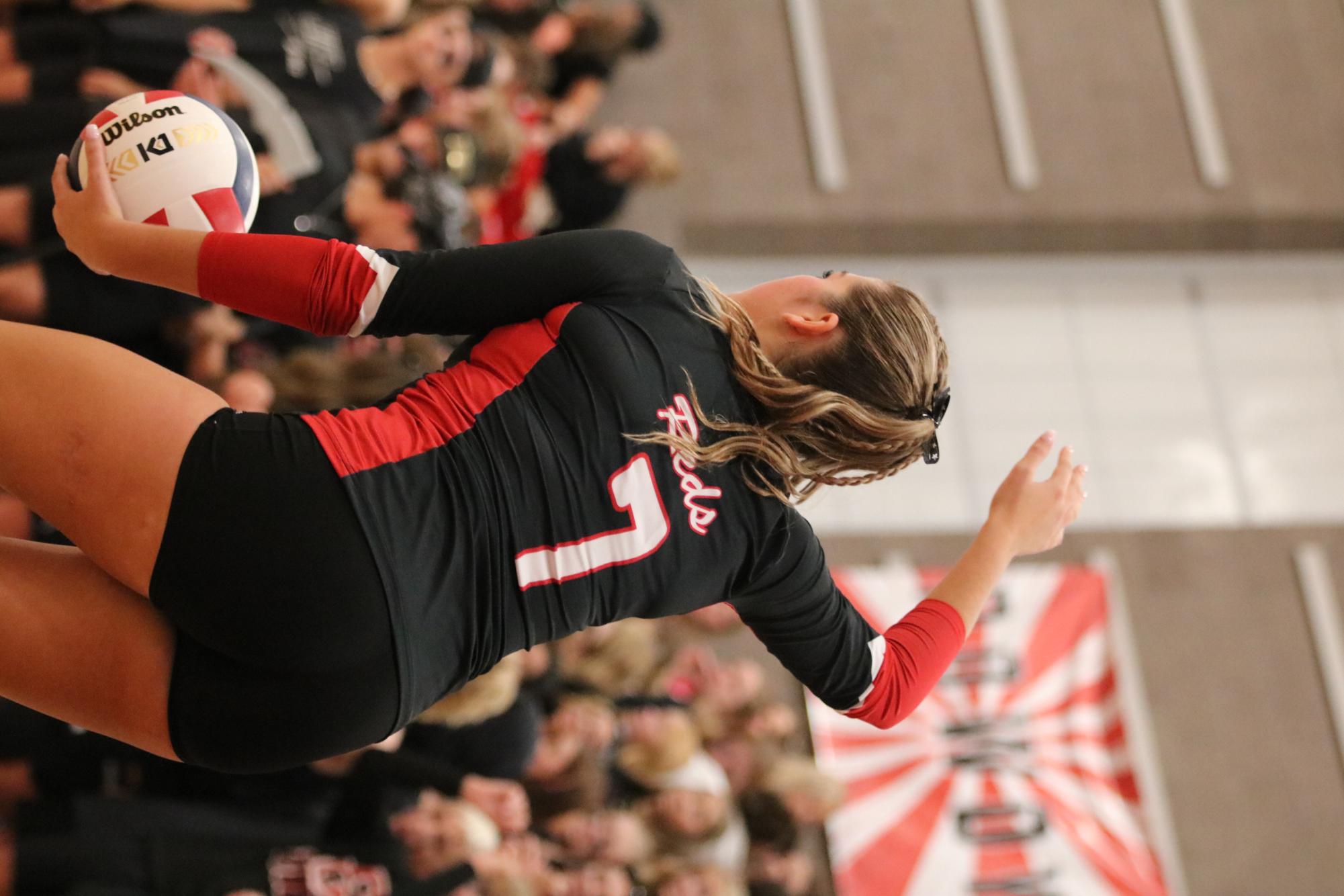 Eaton high school volleyball battles rival team University high school