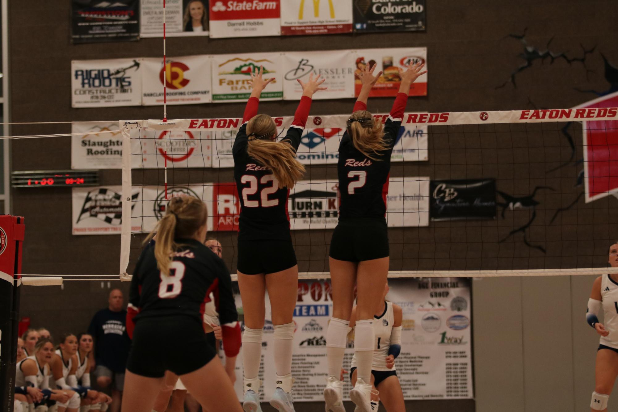 Eaton high school volleyball battles rival team University high school