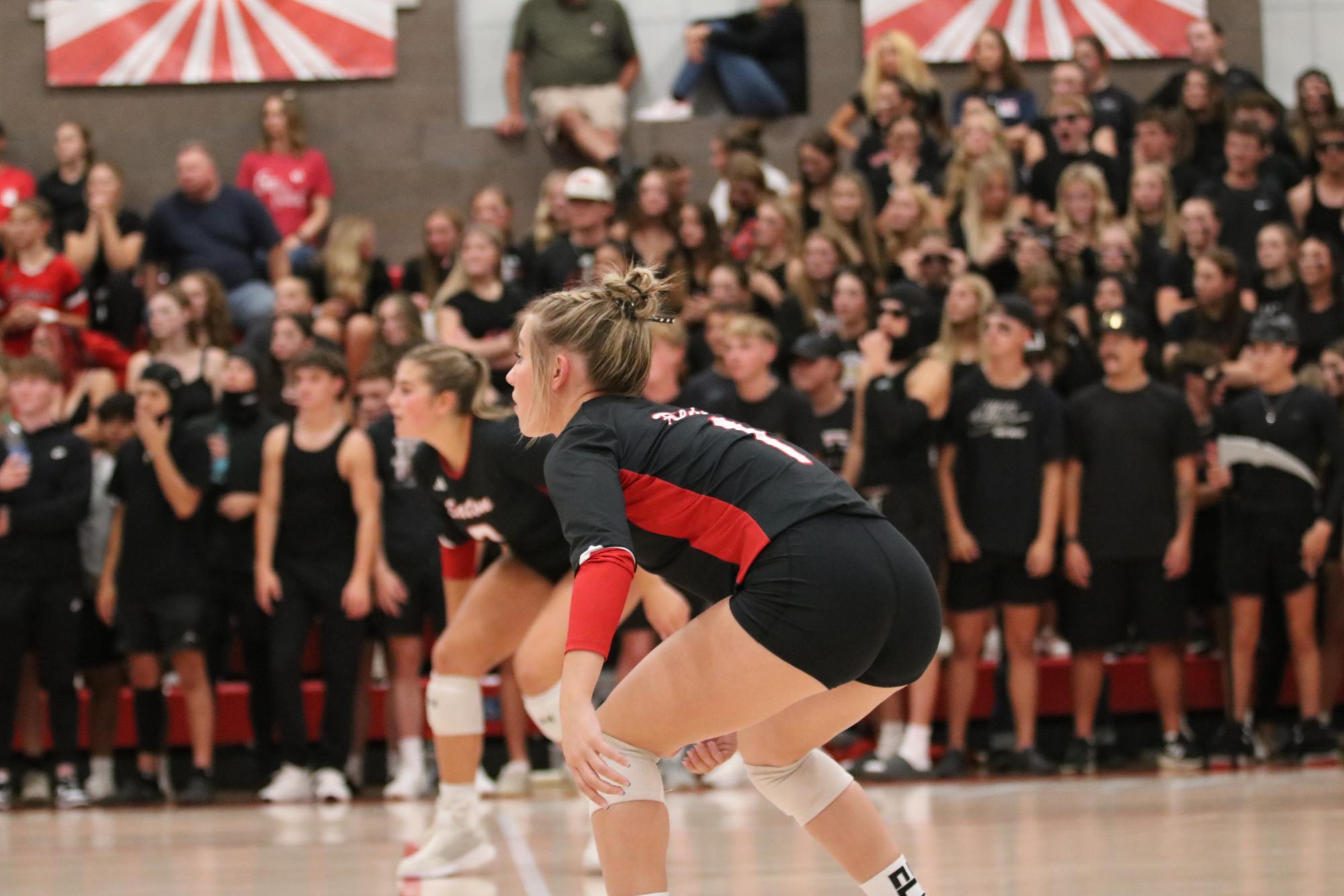 Eaton high school volleyball battles rival team University high school