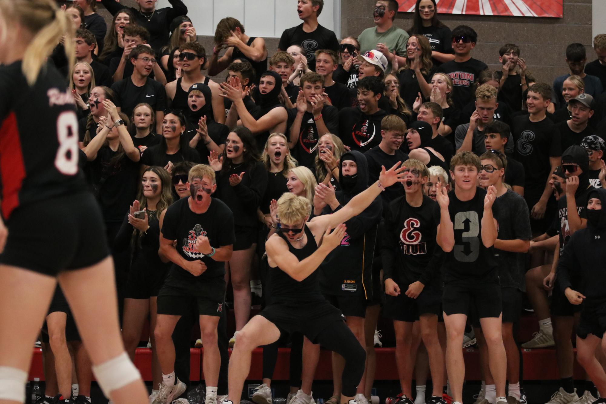 Eaton high school volleyball battles rival team University high school