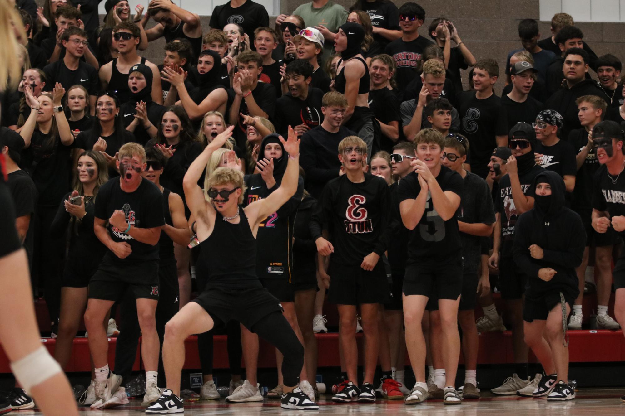 Eaton high school volleyball battles rival team University high school