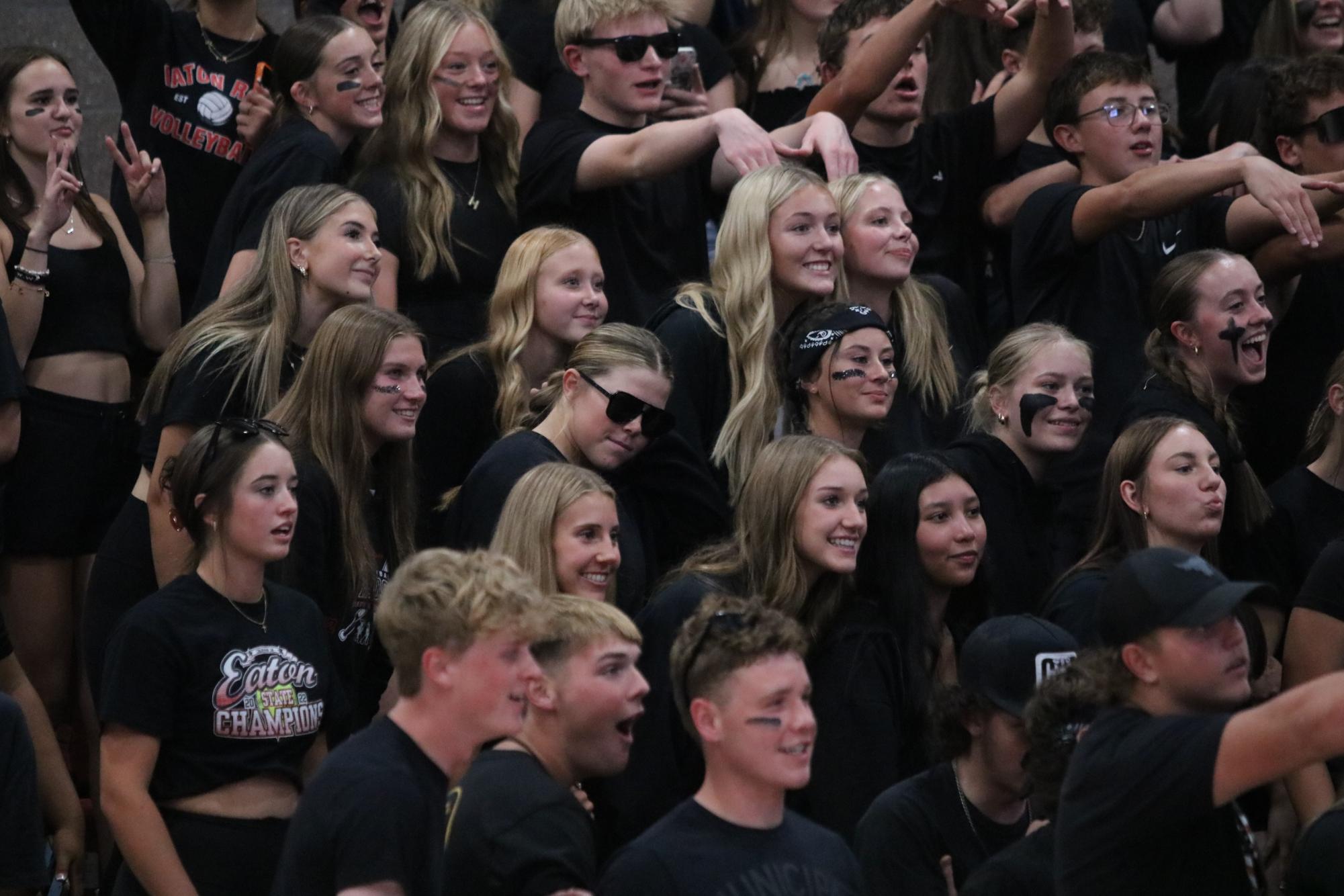 Eaton high school volleyball battles rival team University high school