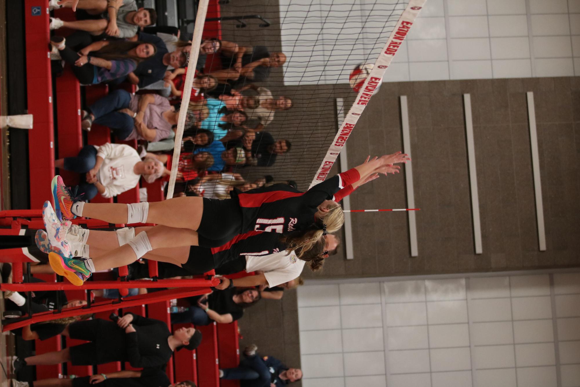 Eaton high school volleyball battles rival team University high school