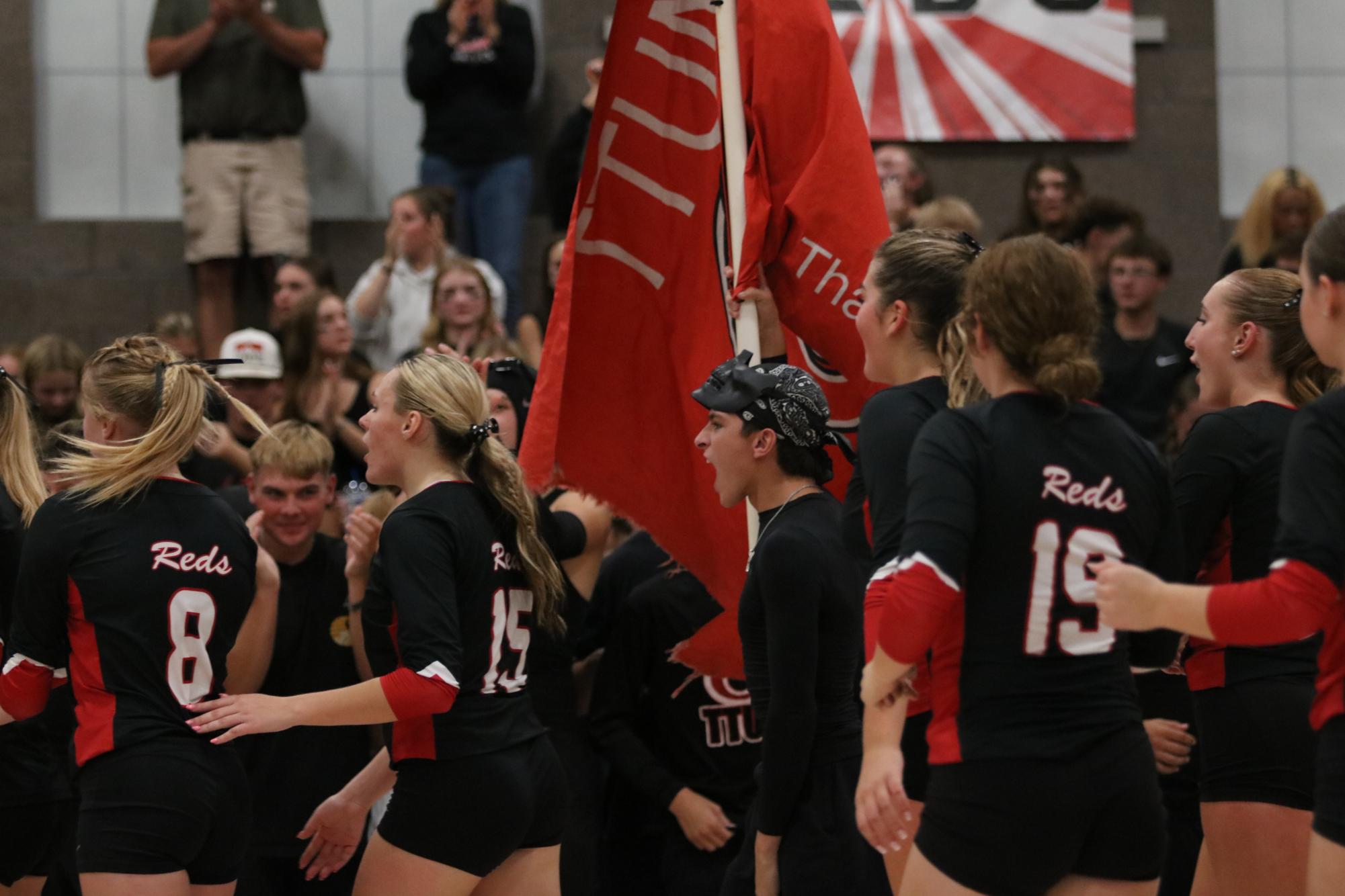 Eaton high school volleyball battles rival team University high school