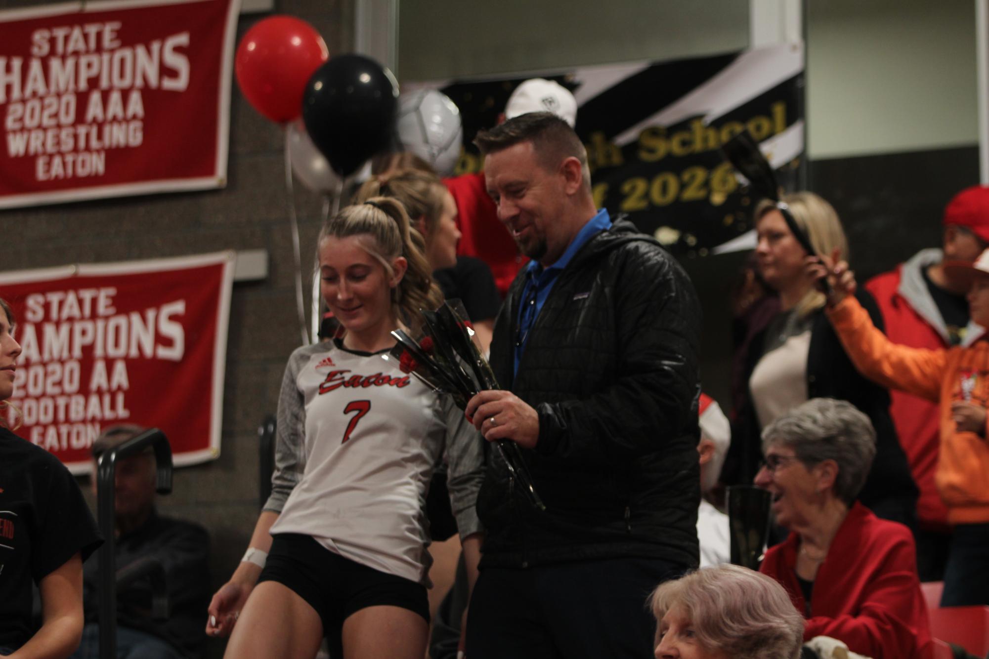 Eaton High School volleyball senior night photos