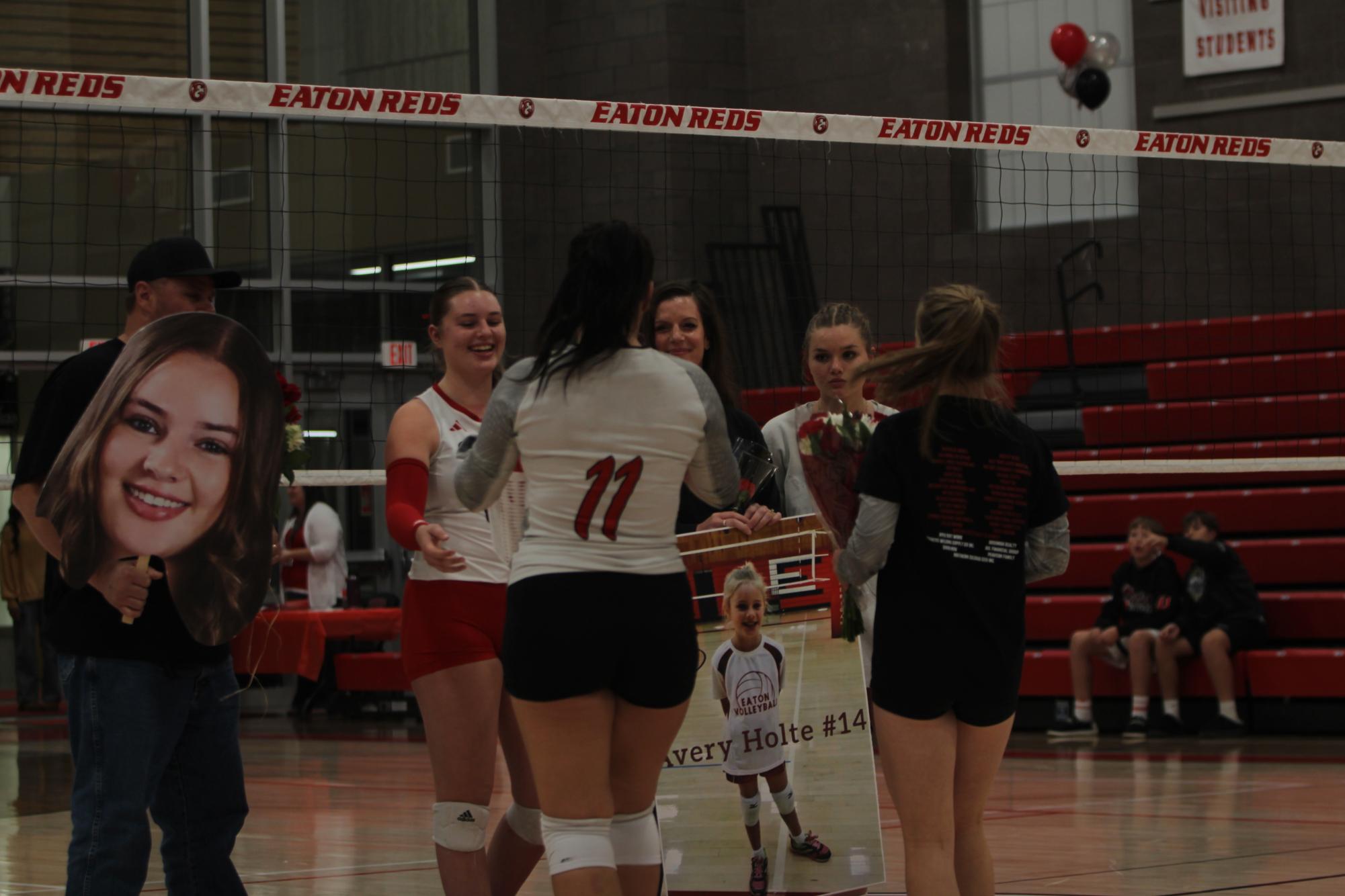 Eaton High School volleyball senior night photos