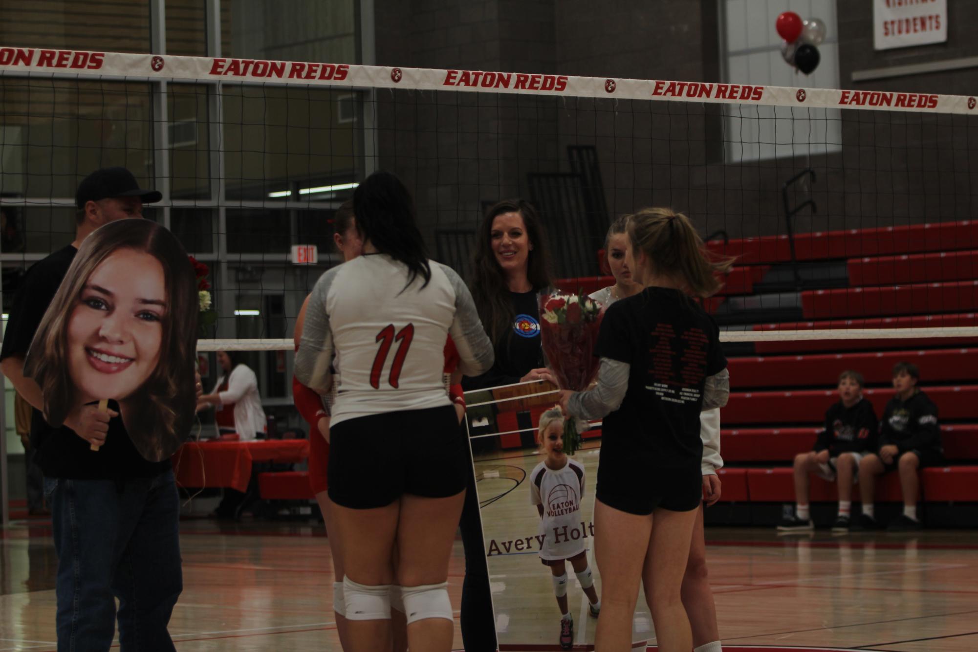 Eaton High School volleyball senior night photos