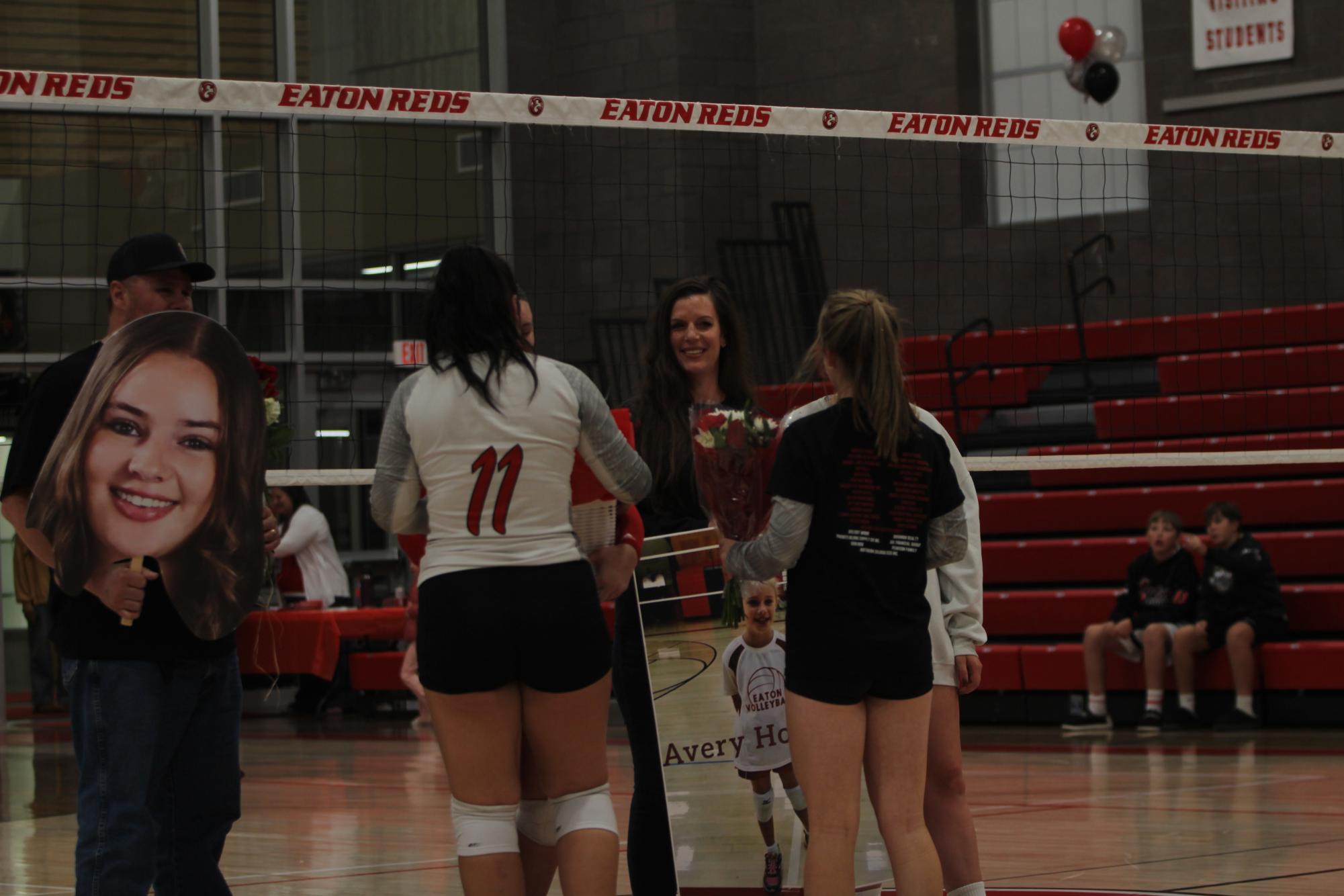 Eaton High School volleyball senior night photos