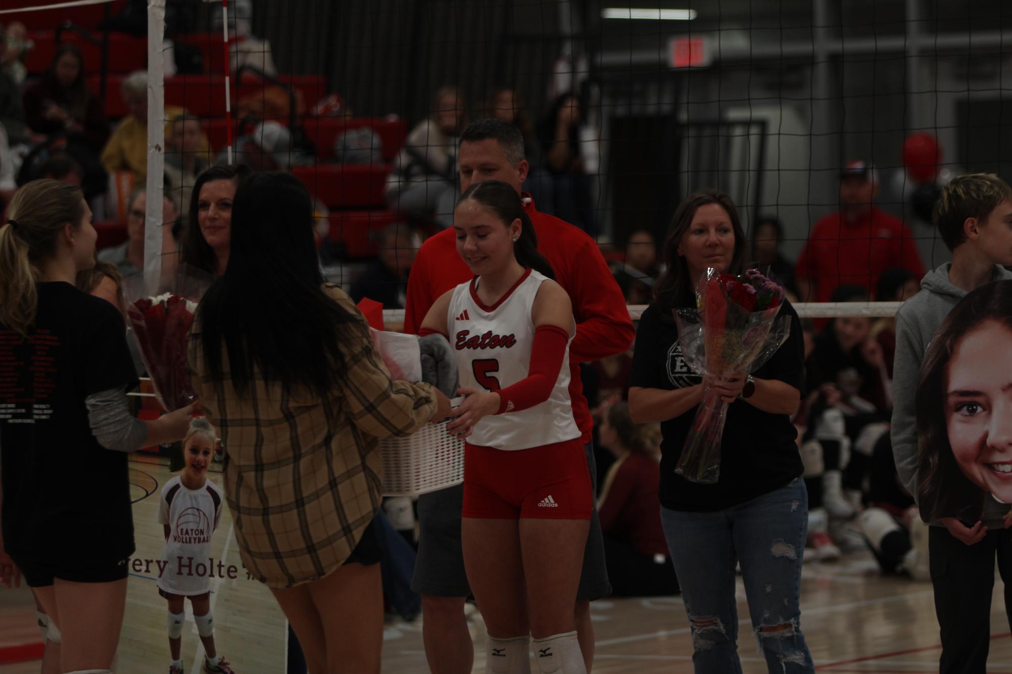 Eaton High School volleyball senior night photos