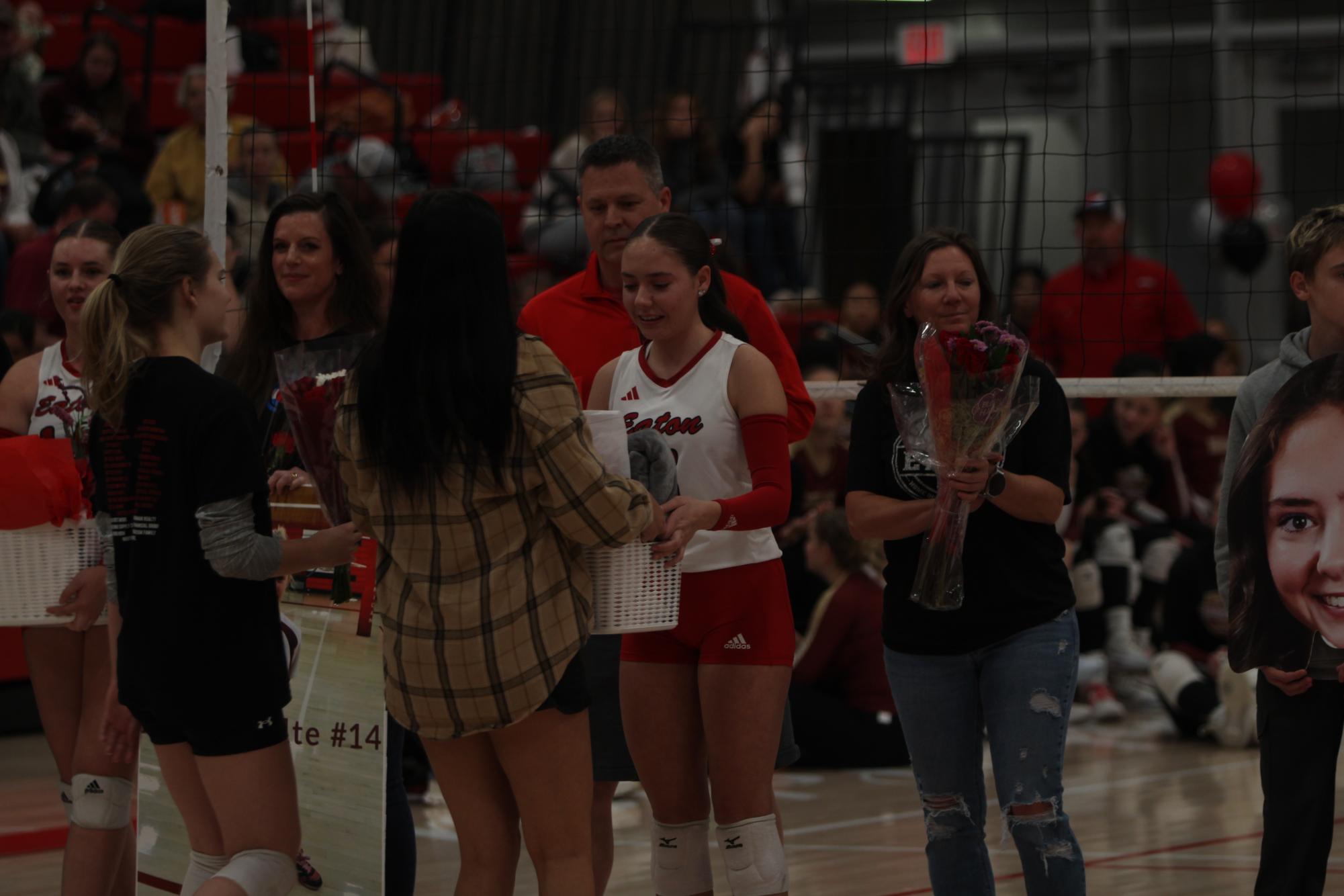 Eaton High School volleyball senior night photos