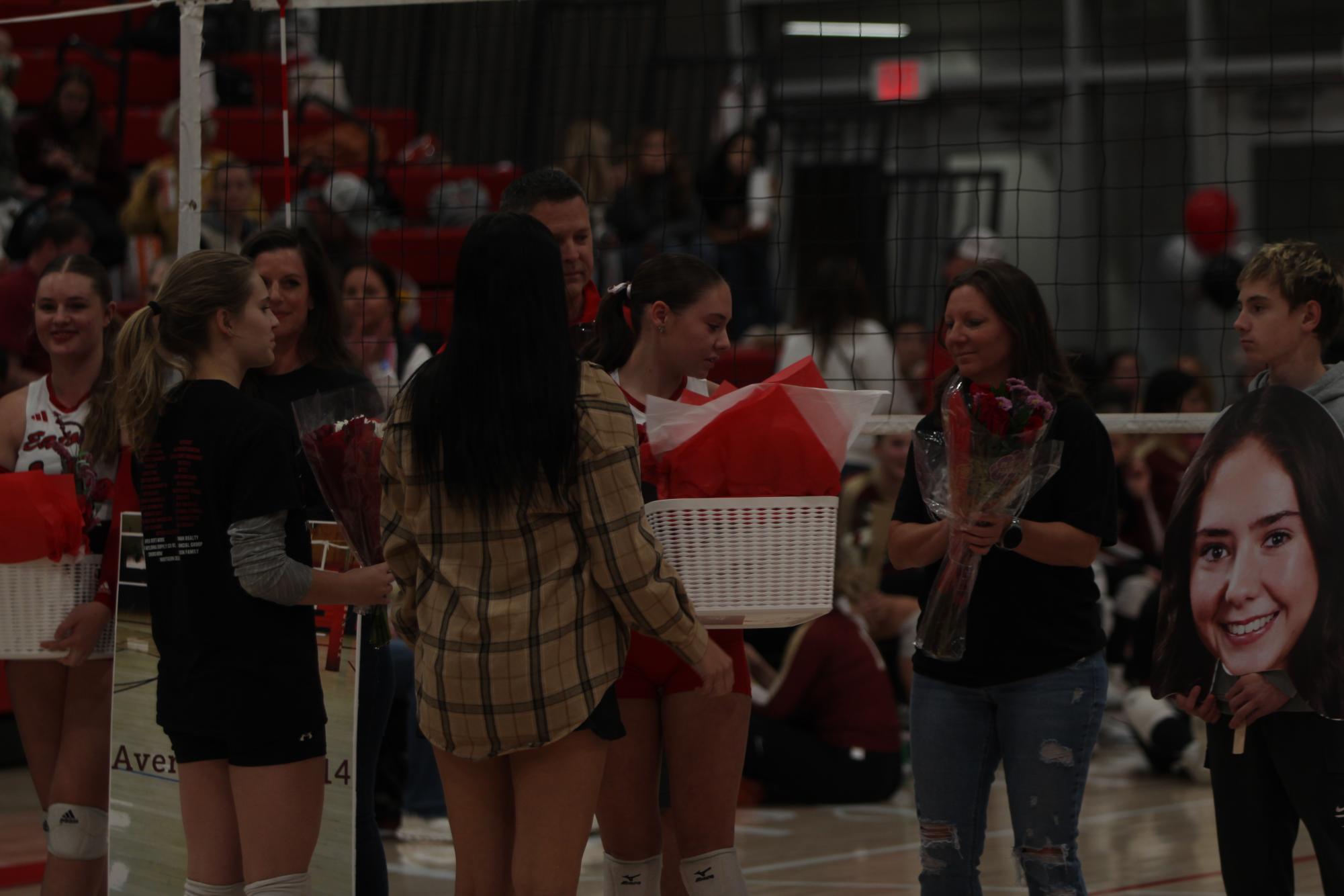 Eaton High School volleyball senior night photos