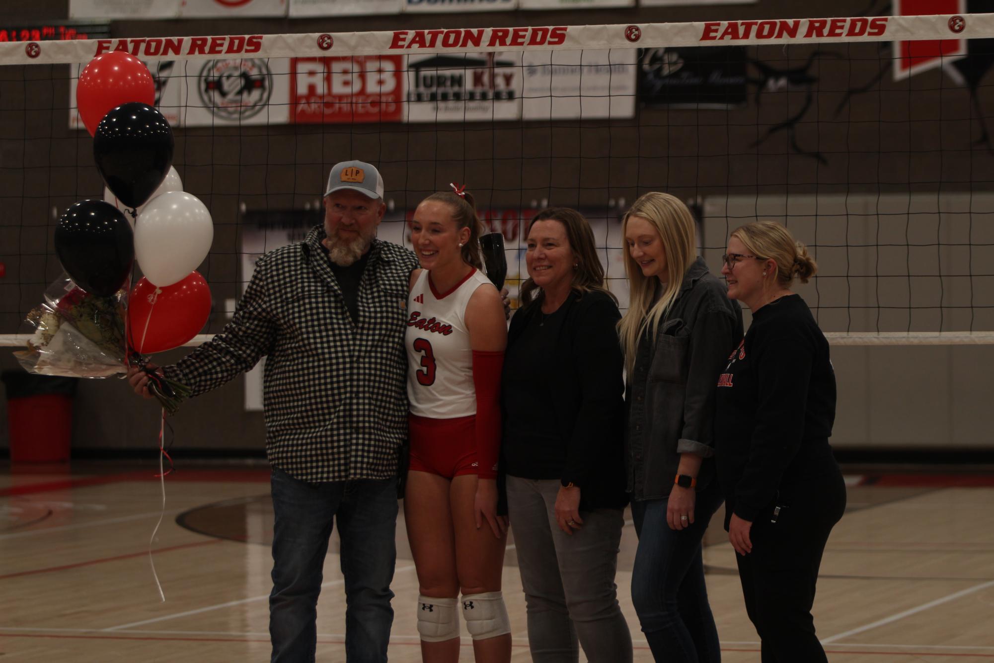 Eaton High School volleyball senior night photos