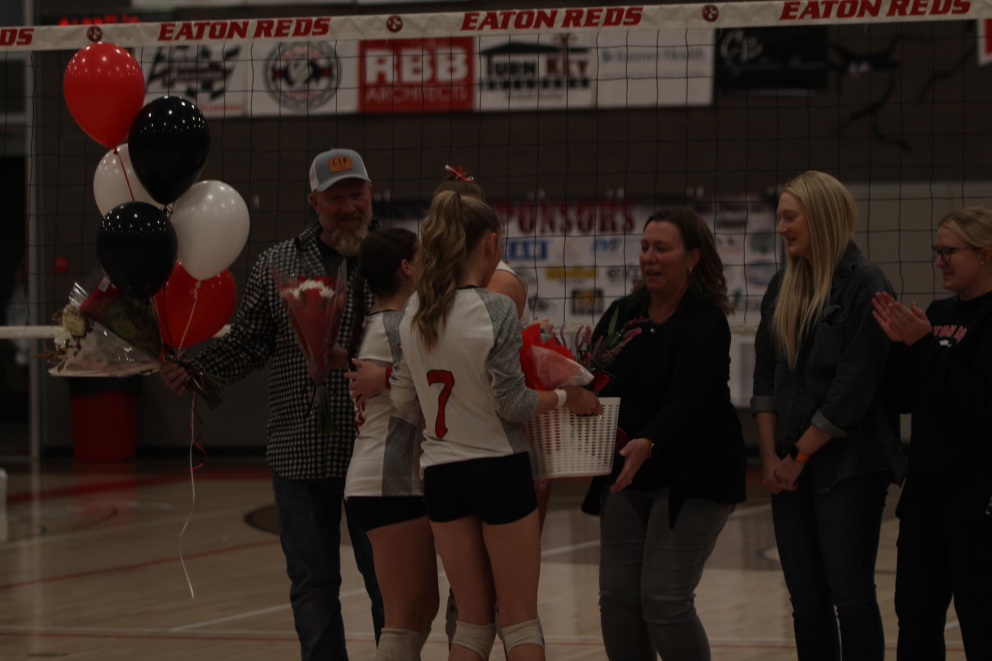 Eaton High School volleyball senior night photos