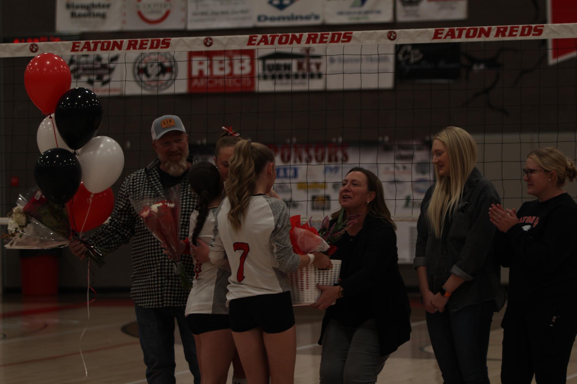 Eaton High School volleyball senior night photos