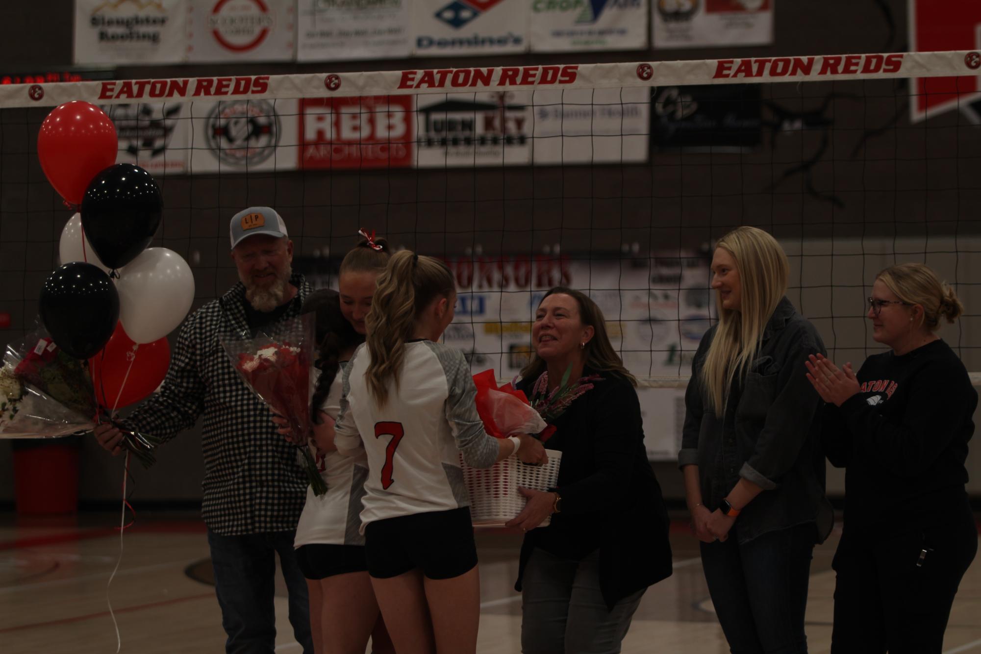 Eaton High School volleyball senior night photos