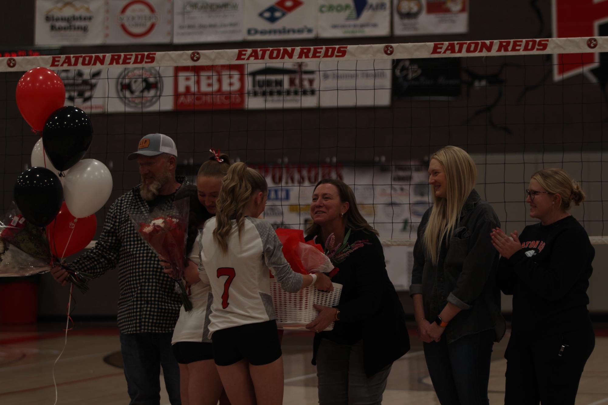 Eaton High School volleyball senior night photos