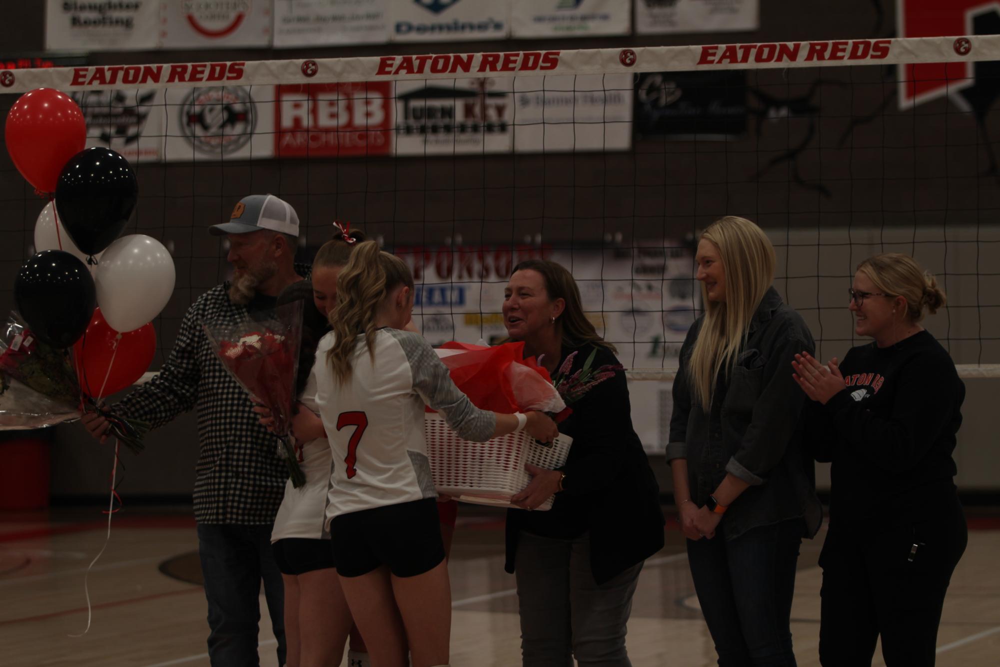 Eaton High School volleyball senior night photos