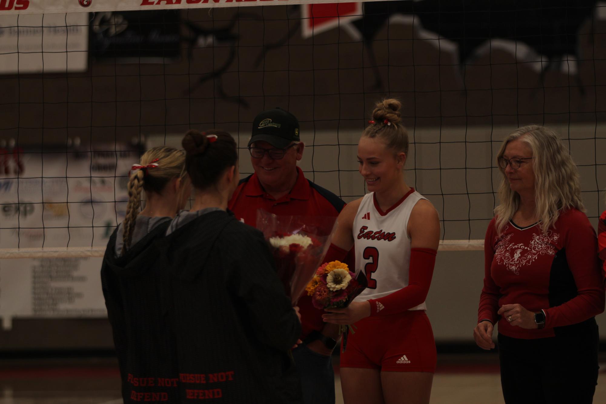 Eaton High School volleyball senior night photos