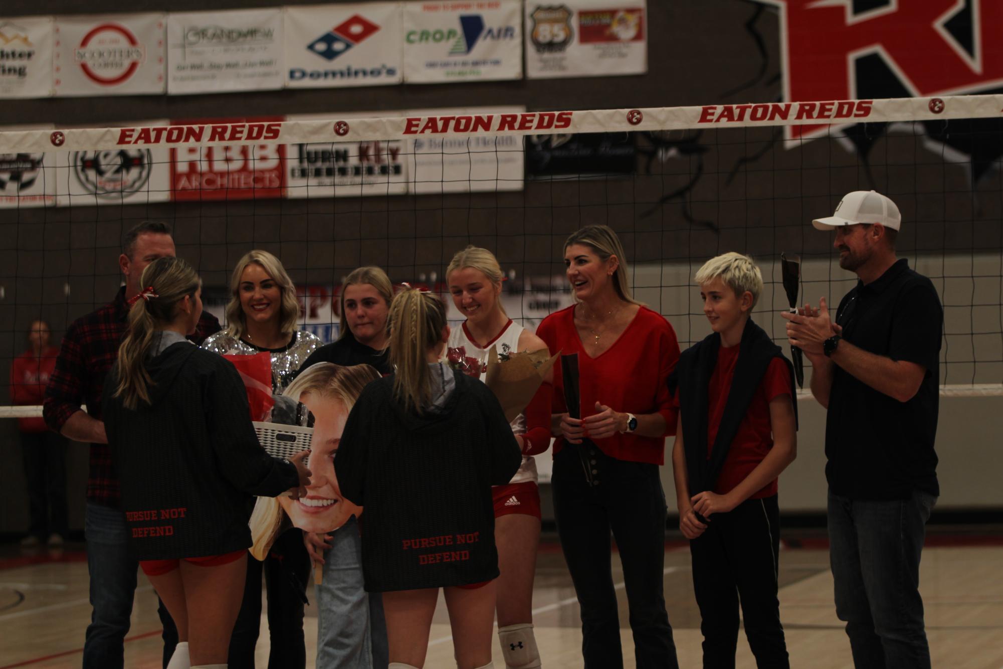 Eaton High School volleyball senior night photos