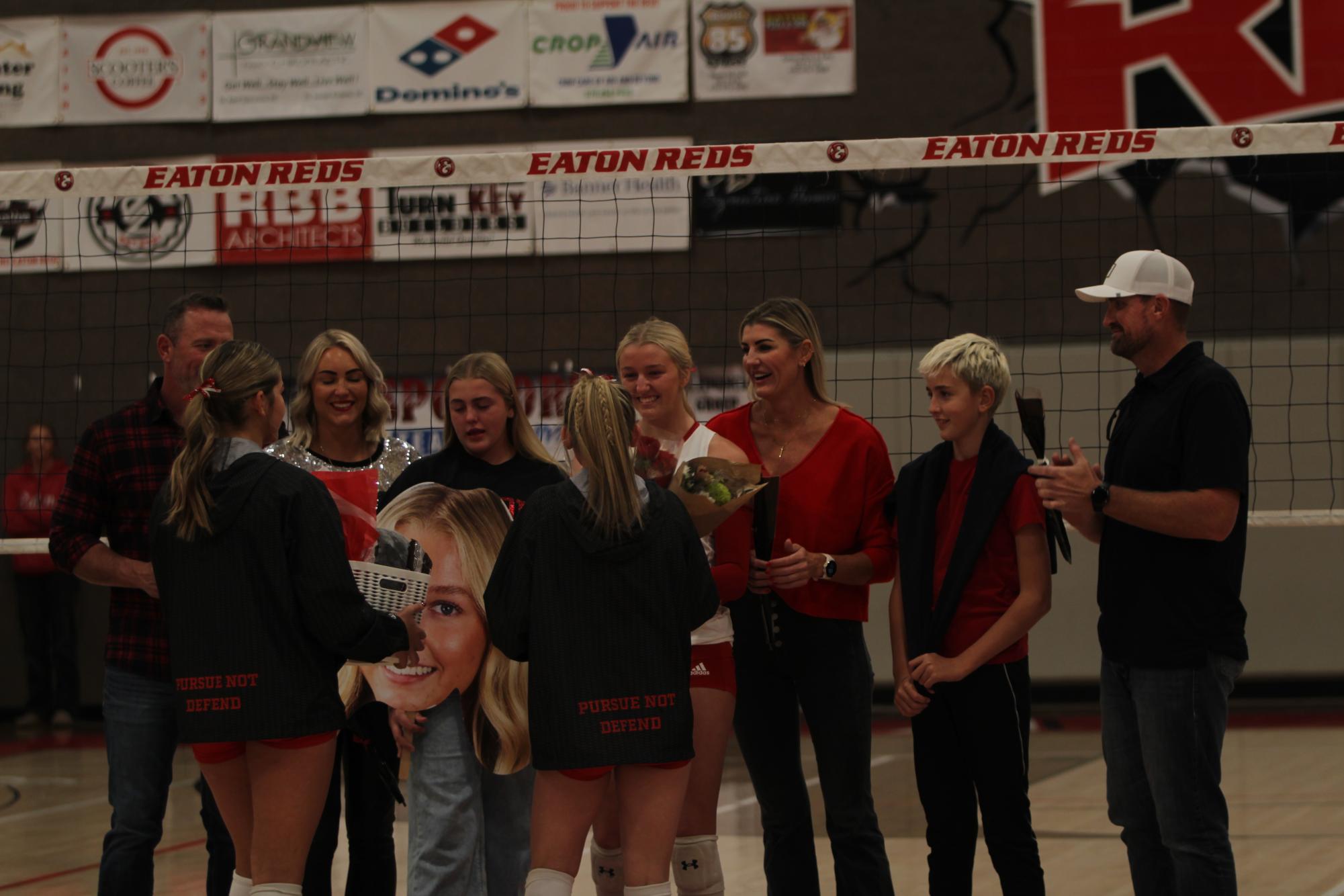 Eaton High School volleyball senior night photos