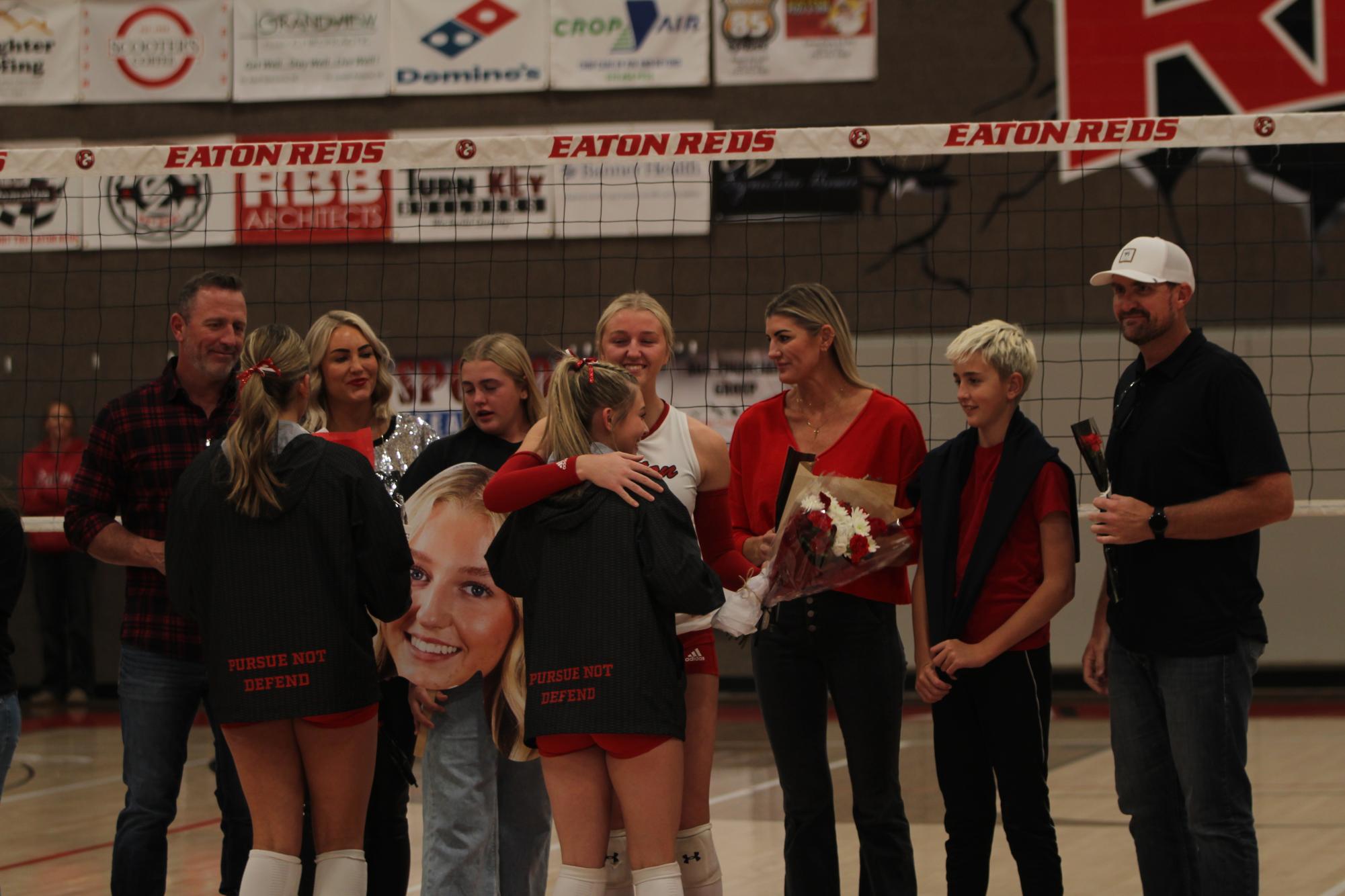 Eaton High School volleyball senior night photos