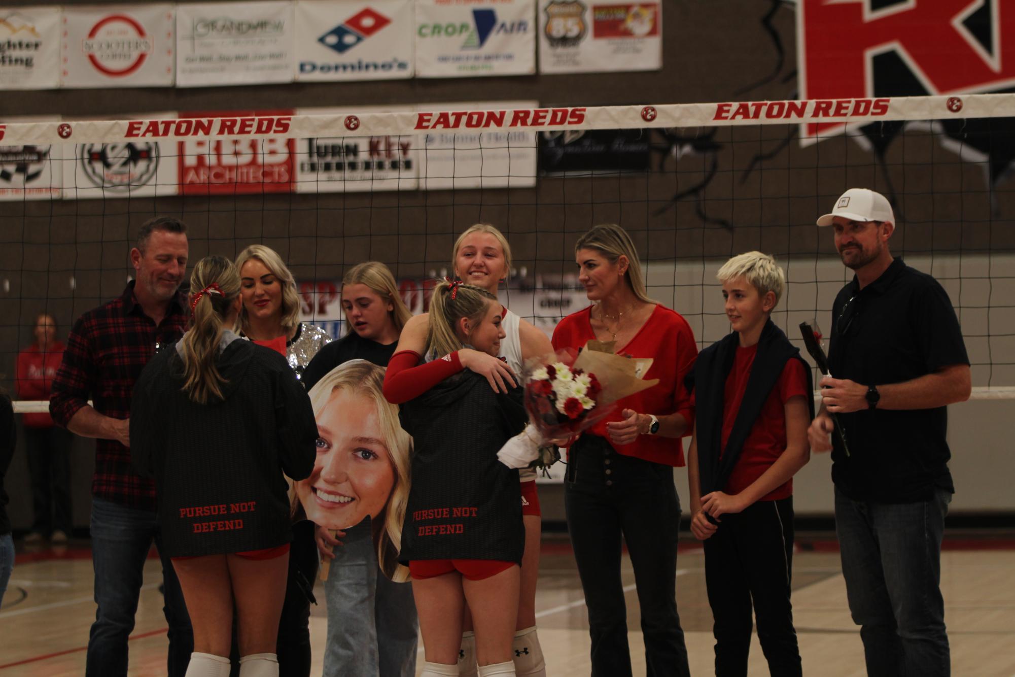 Eaton High School volleyball senior night photos