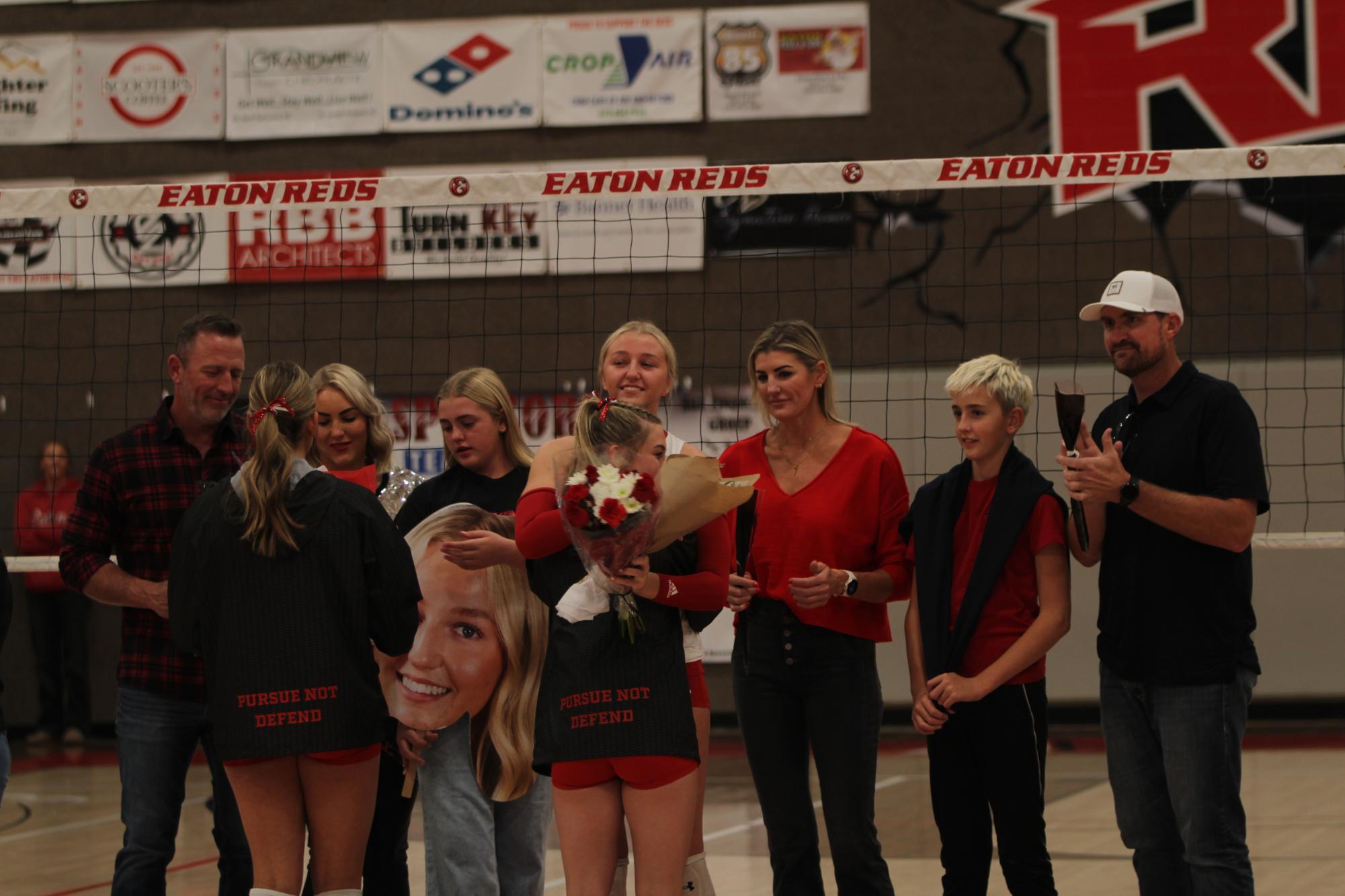 Eaton High School volleyball senior night photos