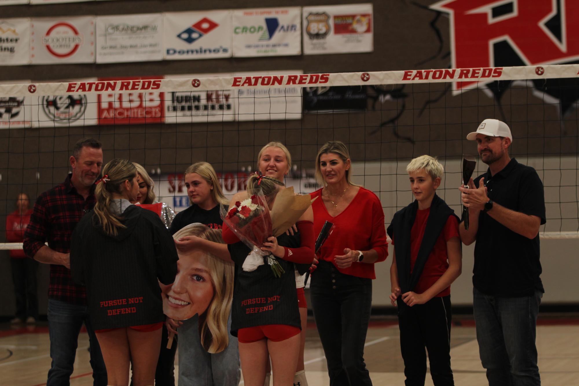 Eaton High School volleyball senior night photos