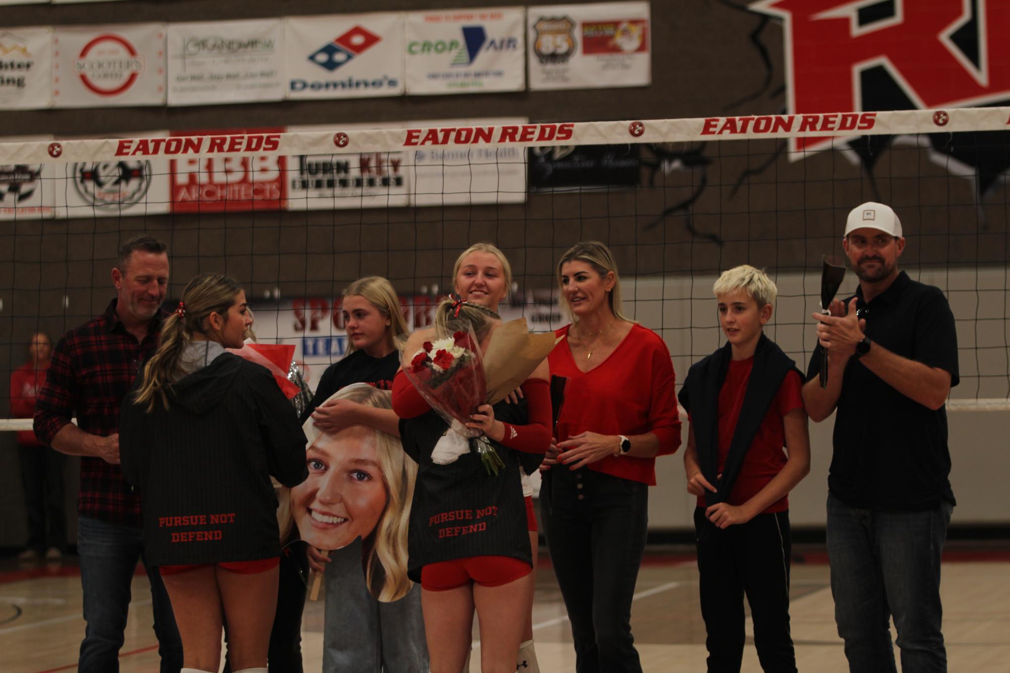 Eaton High School volleyball senior night photos