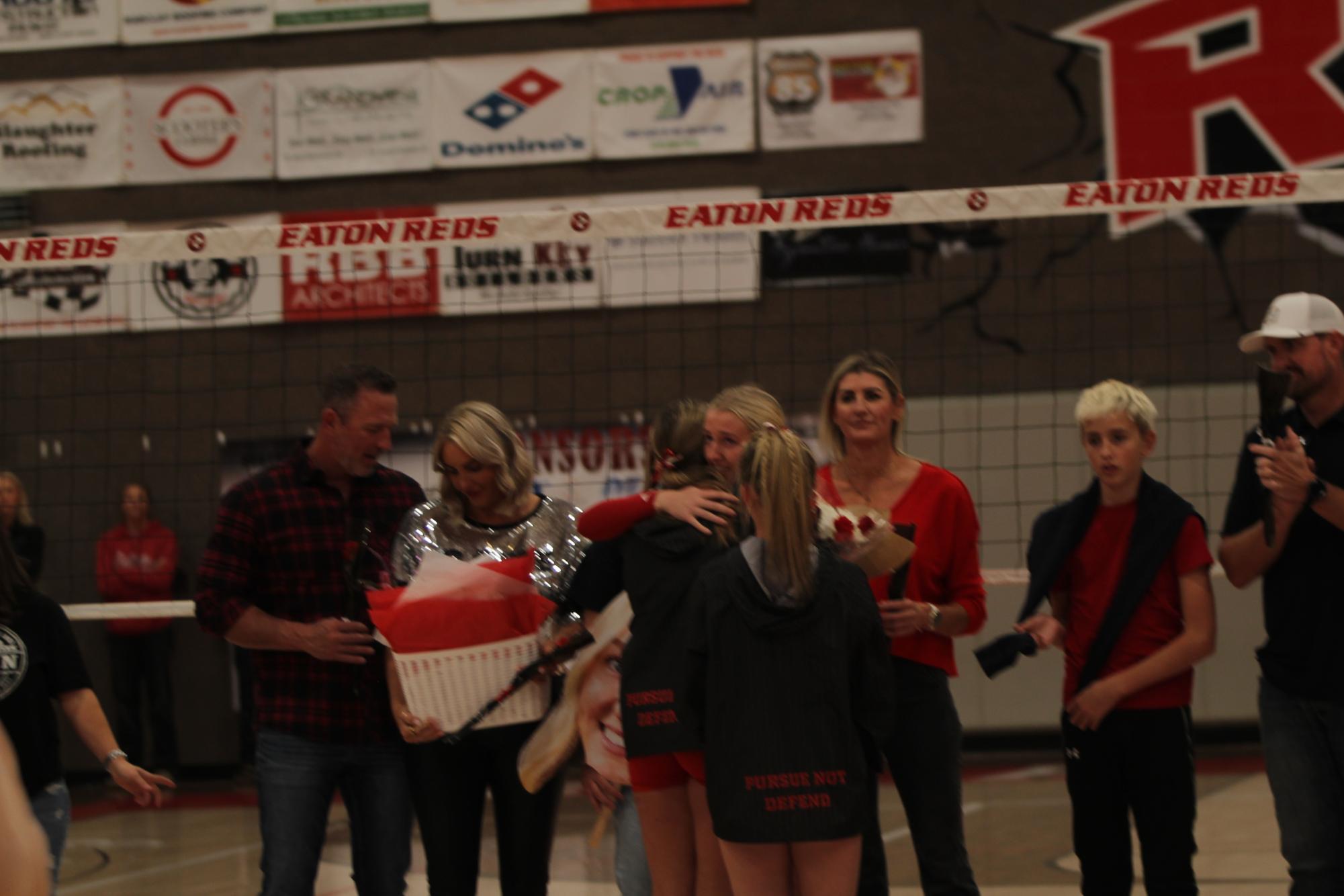 Eaton High School volleyball senior night photos