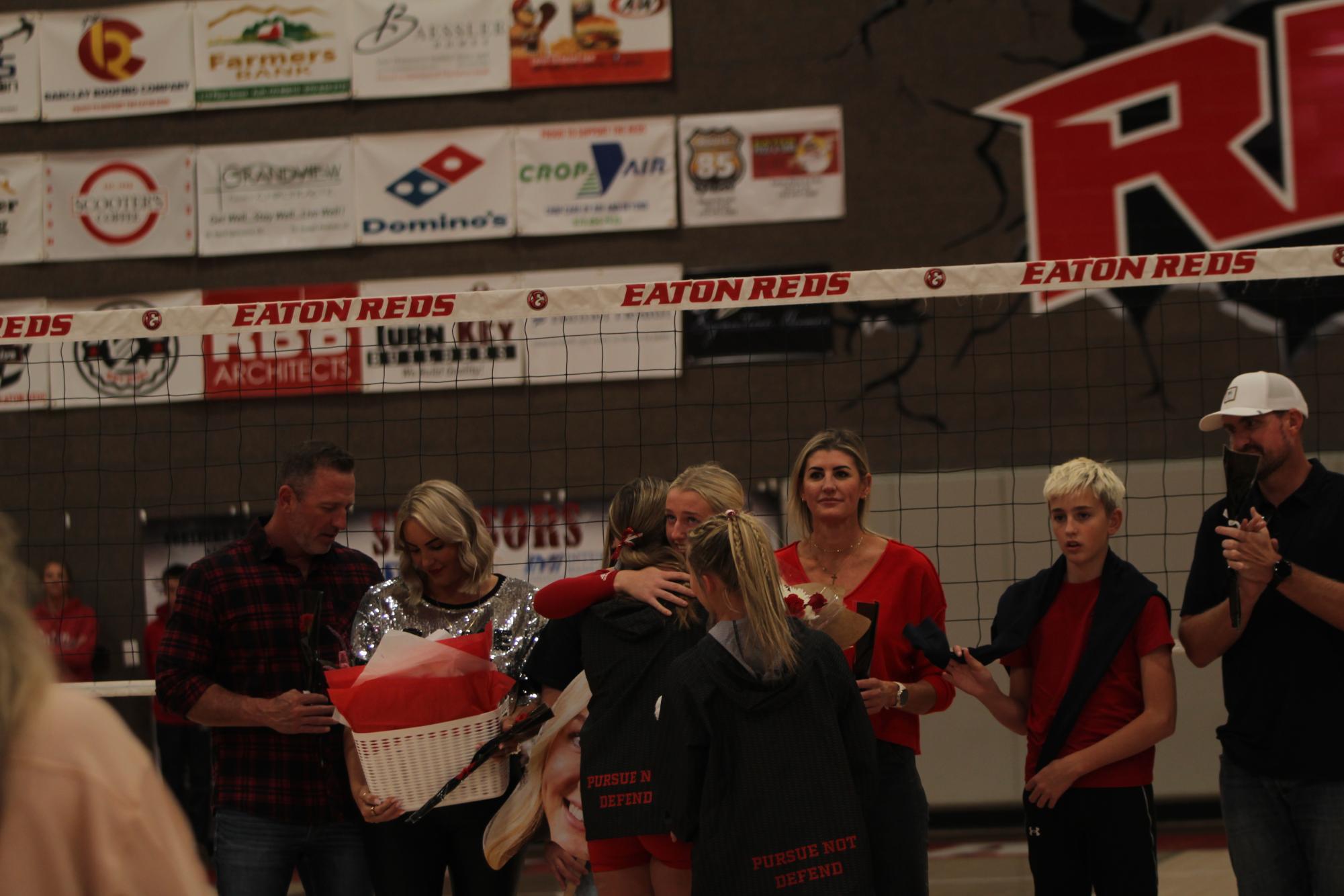 Eaton High School volleyball senior night photos