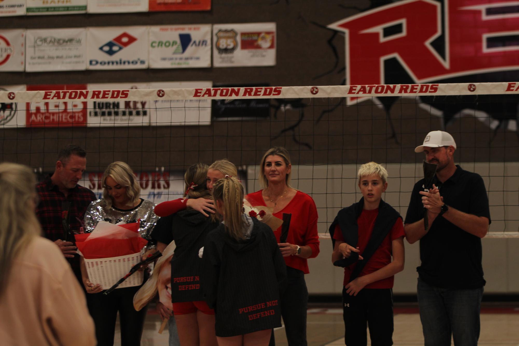 Eaton High School volleyball senior night photos